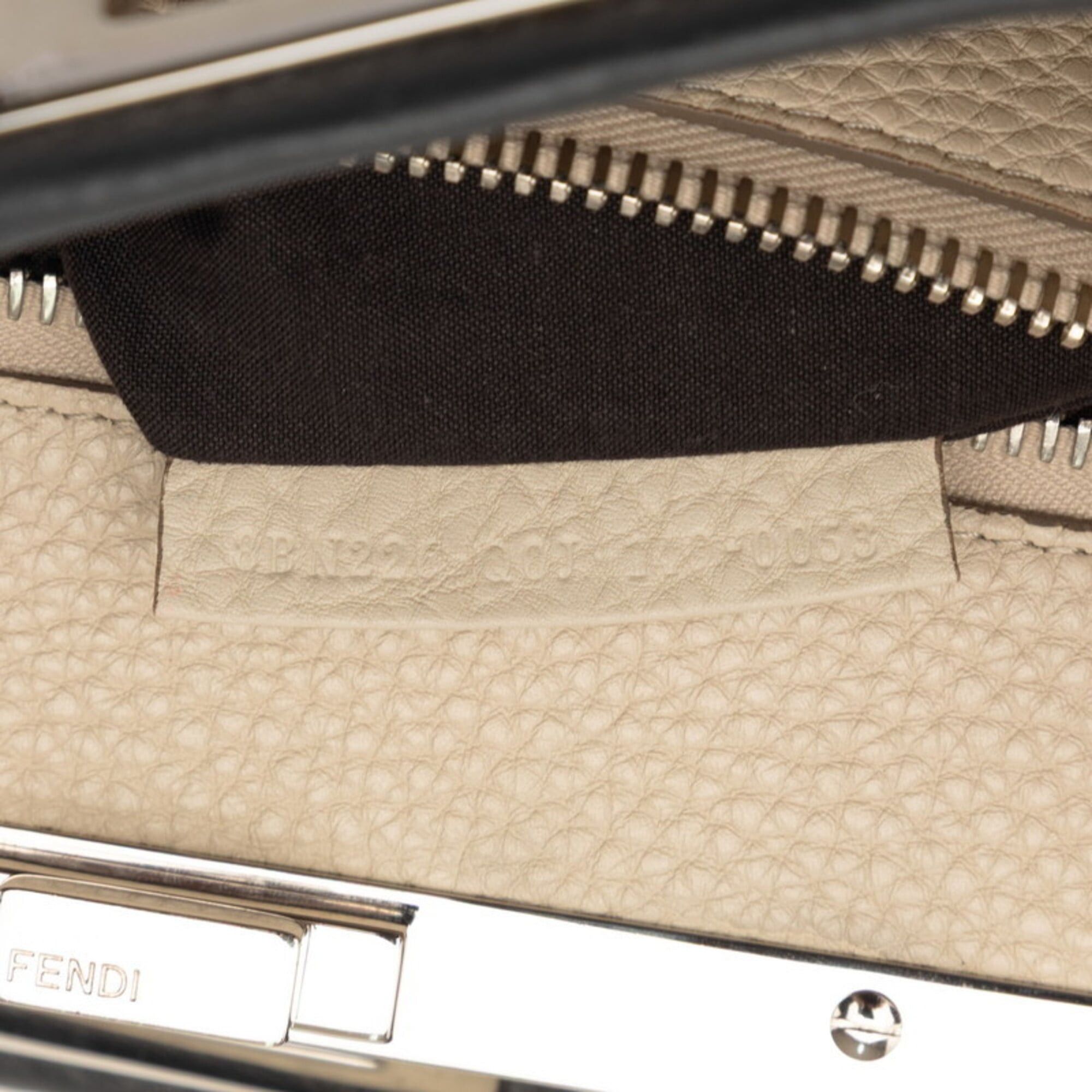 Fendi Fendi Selleria Peekaboo Medium Handbag 8BN226 Gray Leather Women's FENDI Size ONE SIZE - 7 Thumbnail