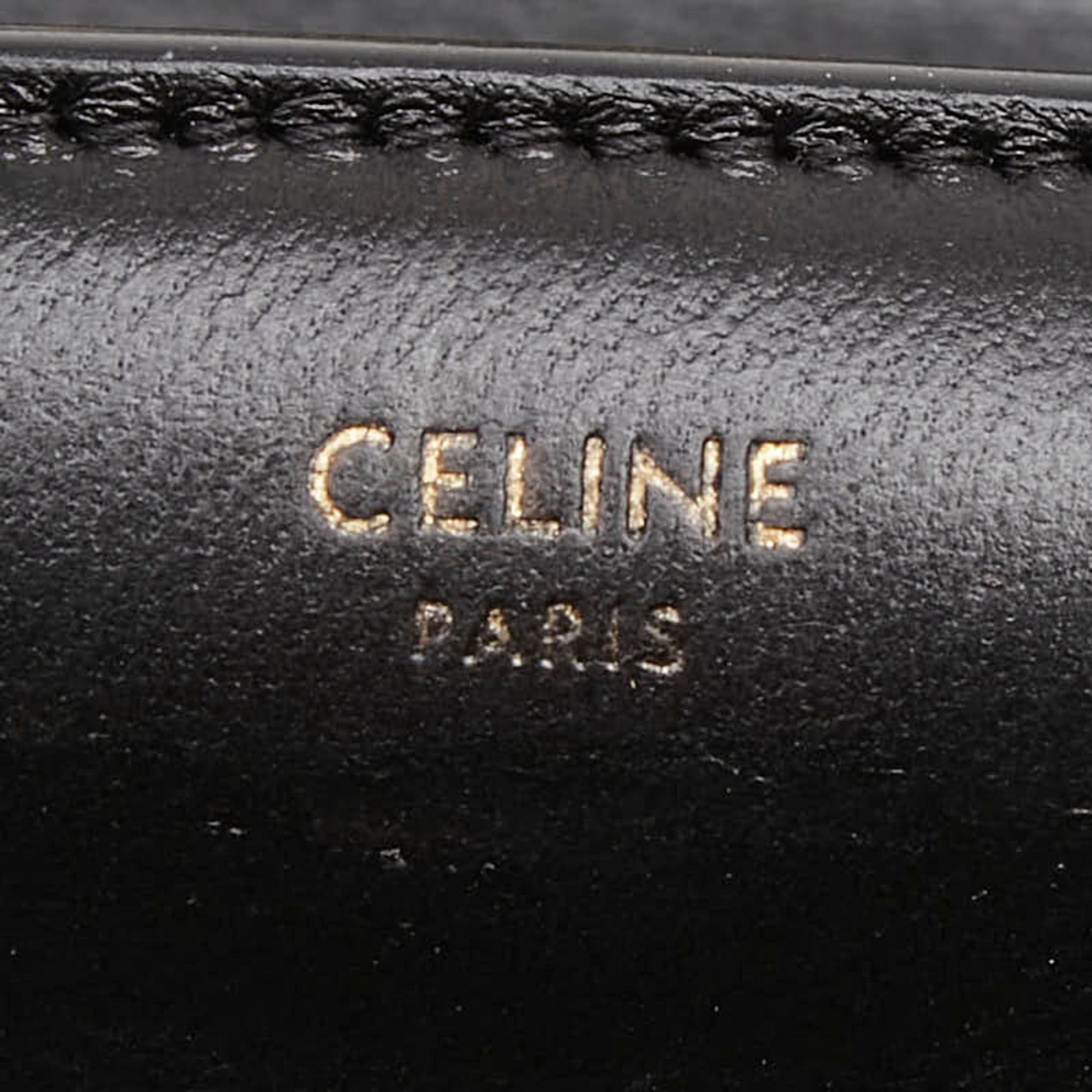 Celine Celine Triomphe Small Flap Wallet, Tri-fold Black Leather, Women's CELINE Size ONE SIZE - 12 Thumbnail