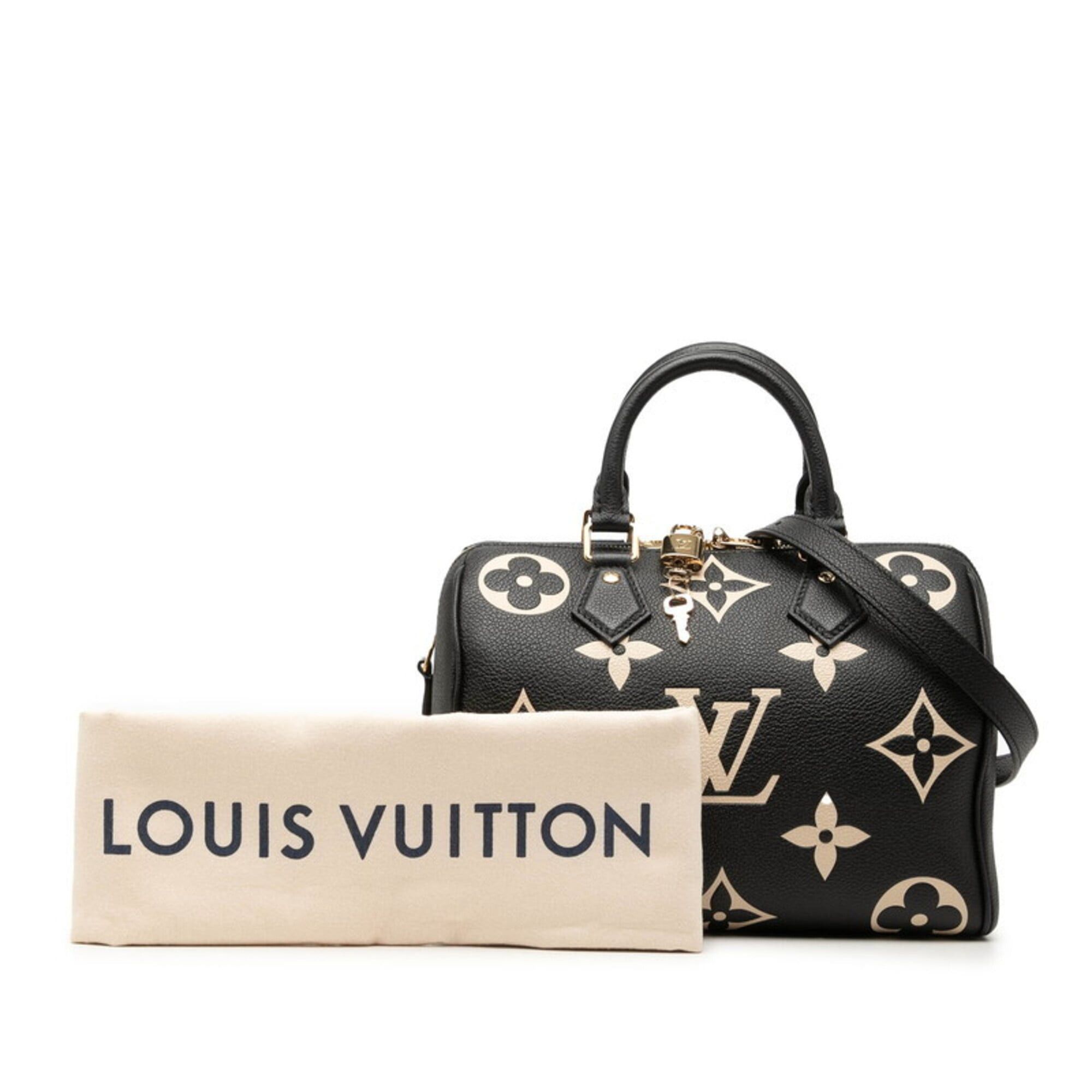 Louis Vuitton Louis Vuitton Monogram Empreinte Bicolor Speedy Bandoulière 25 Handbag Shoulder Bag 2WAY M58947 Black Beige Leather Women's LOUIS VUITTON Size ONE SIZE - 6 Thumbnail