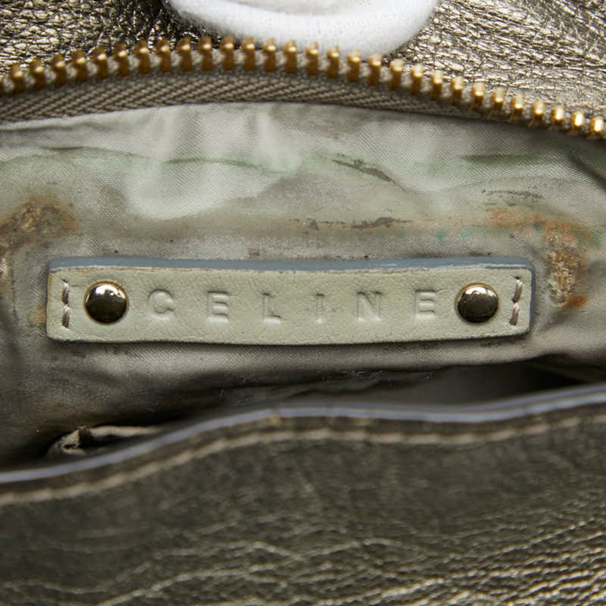 Celine Celine Bittersweet One-Shoulder Bag, Metallic Bronze Leather, Women's CELINE Size ONE SIZE - 9 Thumbnail
