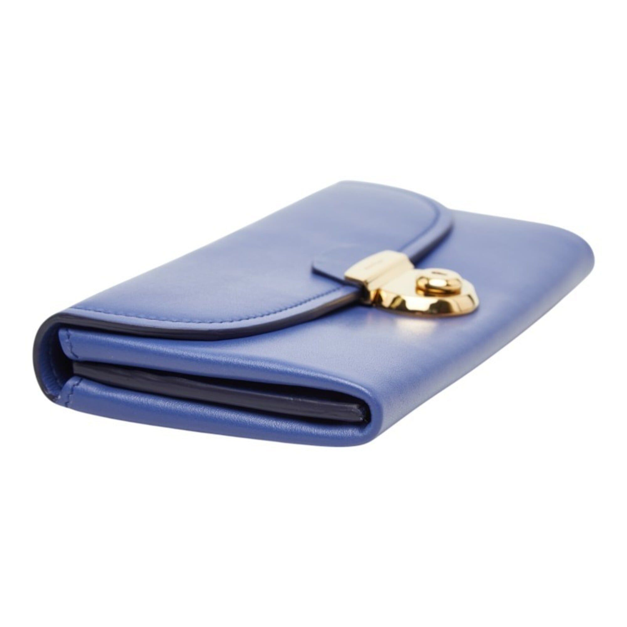 Salvatore Ferragamo Salvatore Ferragamo Long Wallet KB-22C224 Light Blue Leather Women's Size ONE SIZE - 5 Thumbnail