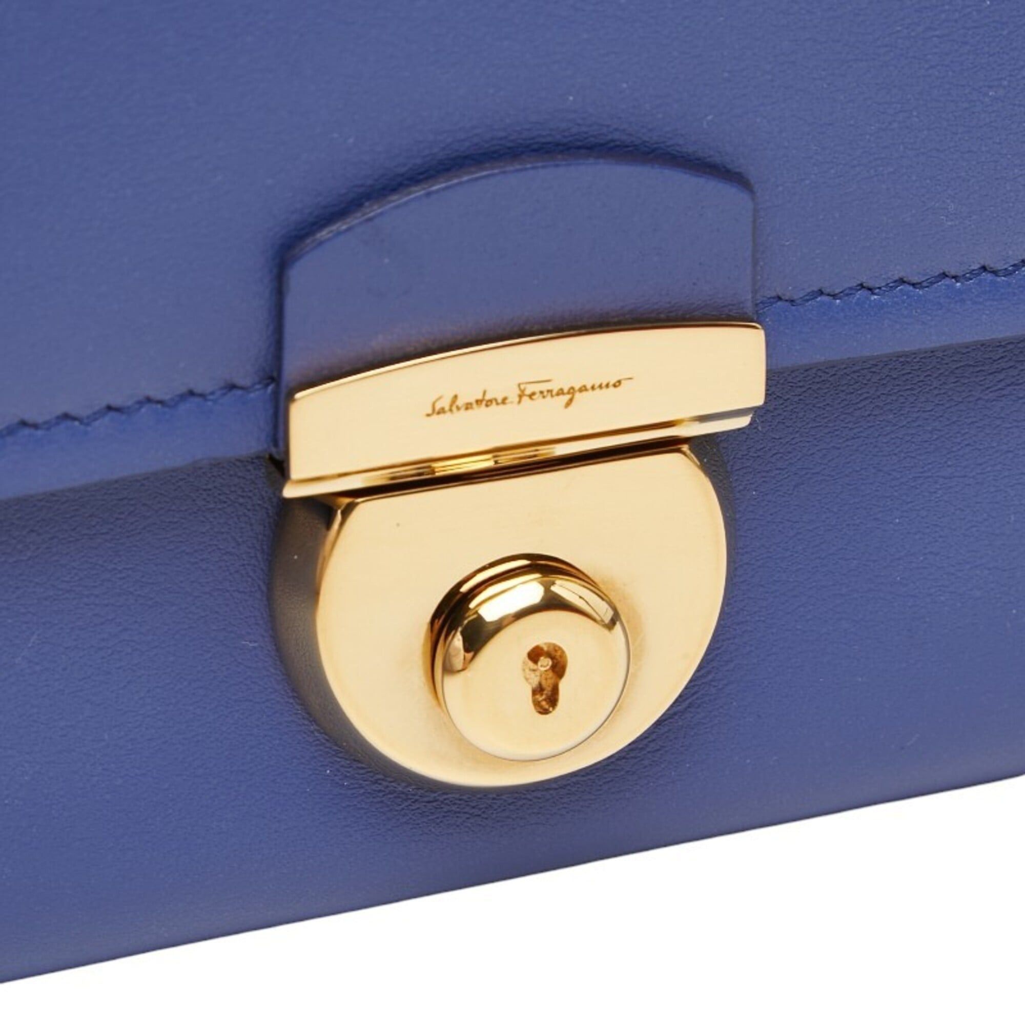 Salvatore Ferragamo Salvatore Ferragamo Long Wallet KB-22C224 Light Blue Leather Women's Size ONE SIZE - 10 Thumbnail