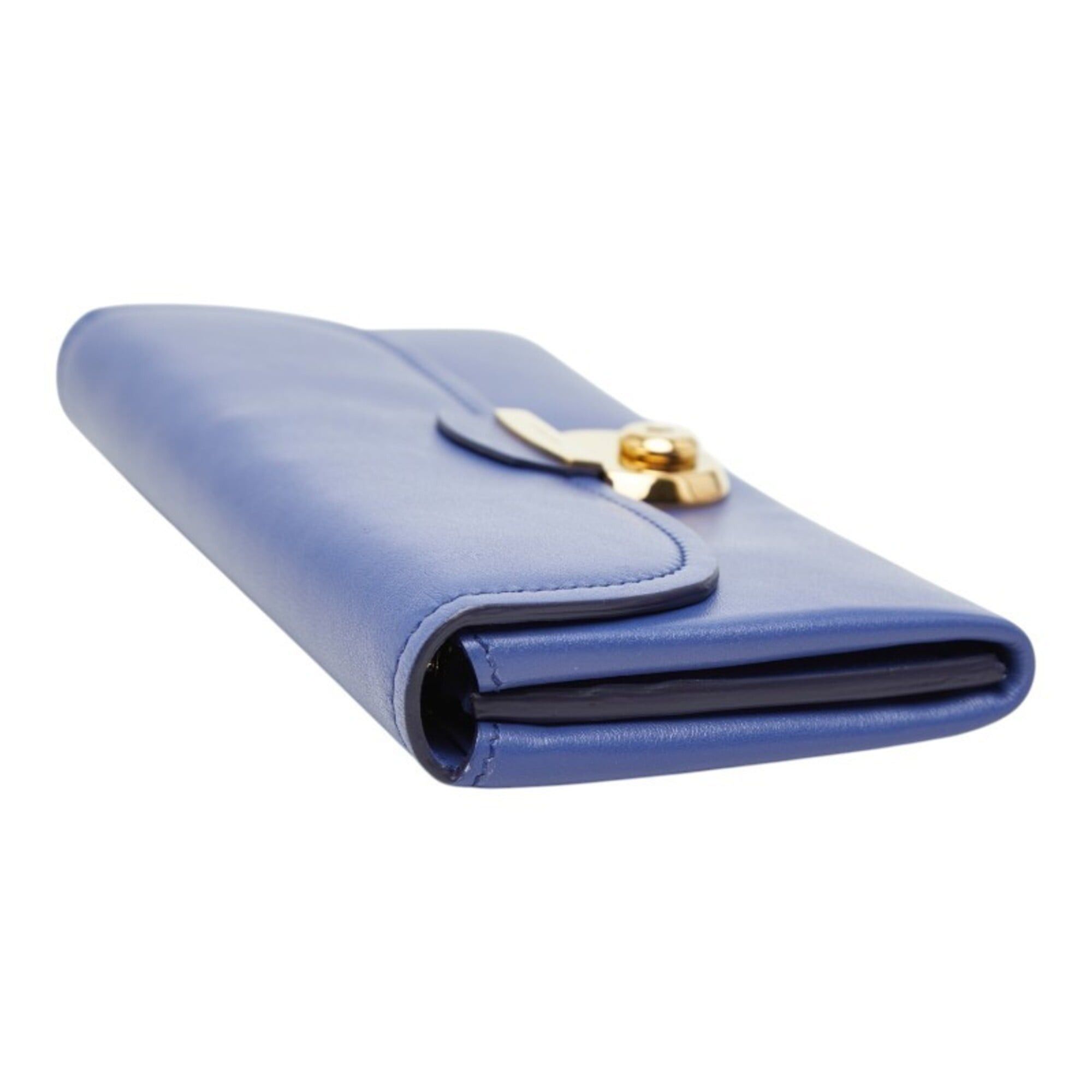 Salvatore Ferragamo Salvatore Ferragamo Long Wallet KB-22C224 Light Blue Leather Women's Size ONE SIZE - 6 Thumbnail