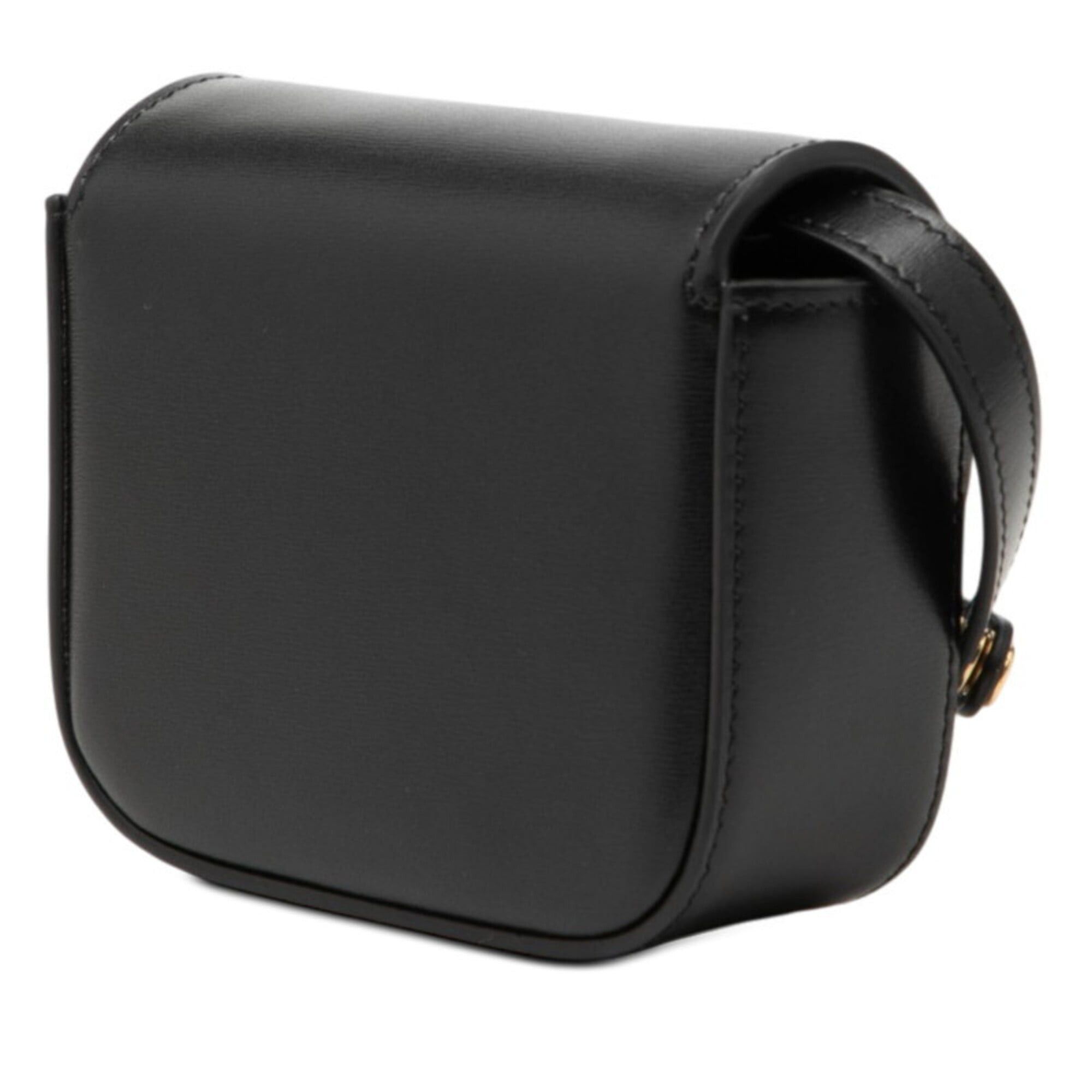 Celine Celine Triomphe Mini Claude Crossbody Shoulder Bag Pouch Black Leather Women's CELINE Size ONE SIZE - 2 Thumbnail