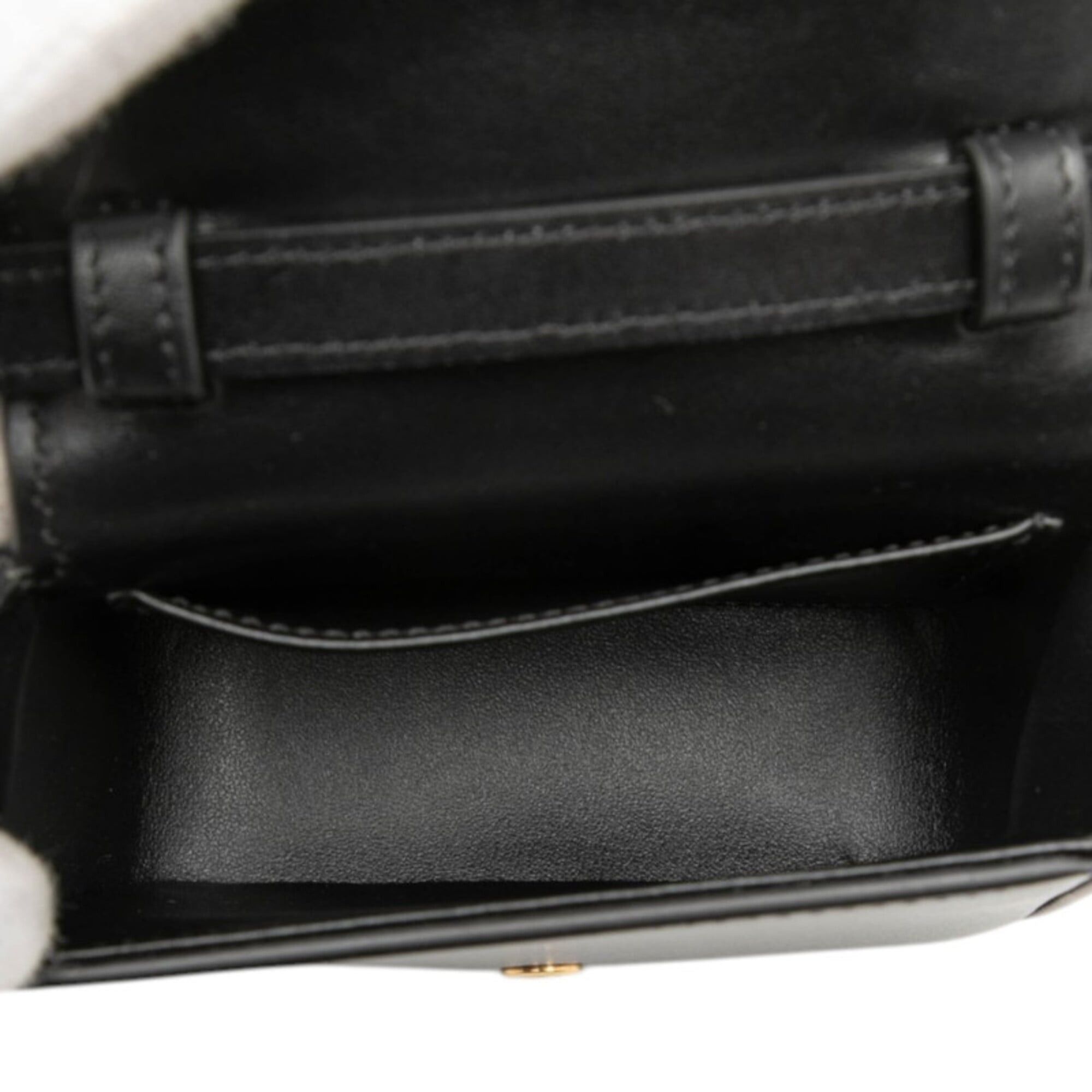 Celine Celine Triomphe Mini Claude Crossbody Shoulder Bag Pouch Black Leather Women's CELINE Size ONE SIZE - 4 Thumbnail