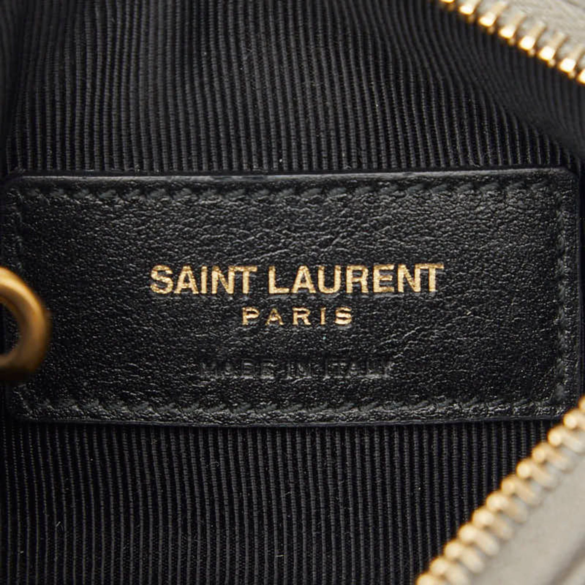 Saint Laurent Paris Saint Laurent V-stitch wallet/coin case, gray leather, women's. Size ONE SIZE - 9 Thumbnail