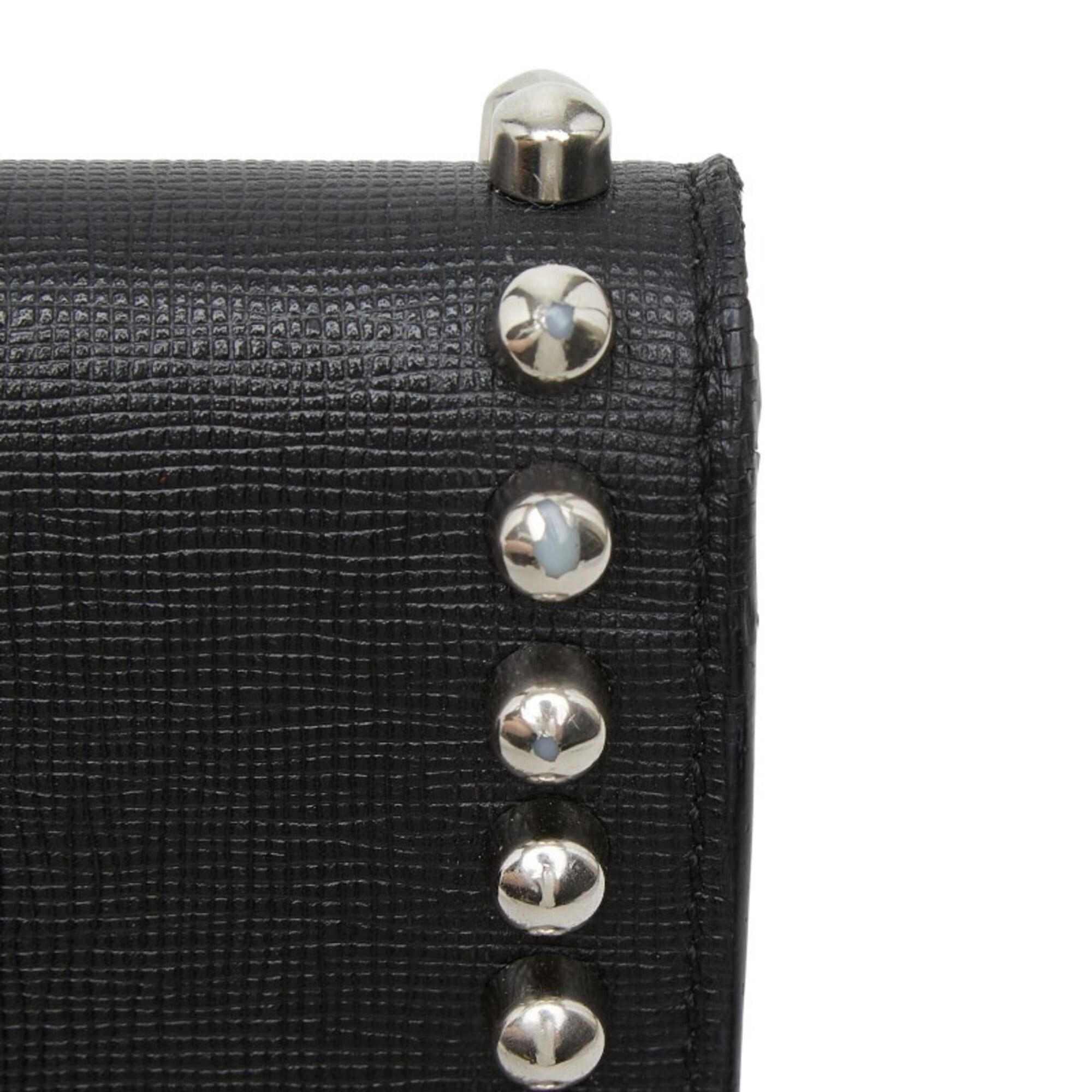 Fendi Fendi Karlito Studded Wallet Chain Shoulder Bag 8M0346 Black Multicolor Leather Fur Women's FENDI Size ONE SIZE - 9 Thumbnail