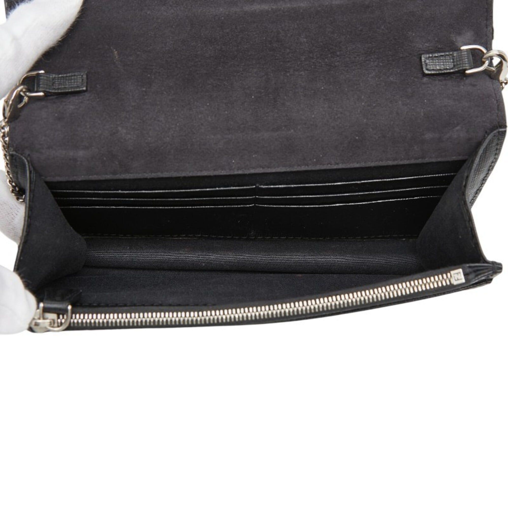 Fendi Fendi Karlito Studded Wallet Chain Shoulder Bag 8M0346 Black Multicolor Leather Fur Women's FENDI Size ONE SIZE - 12 Thumbnail