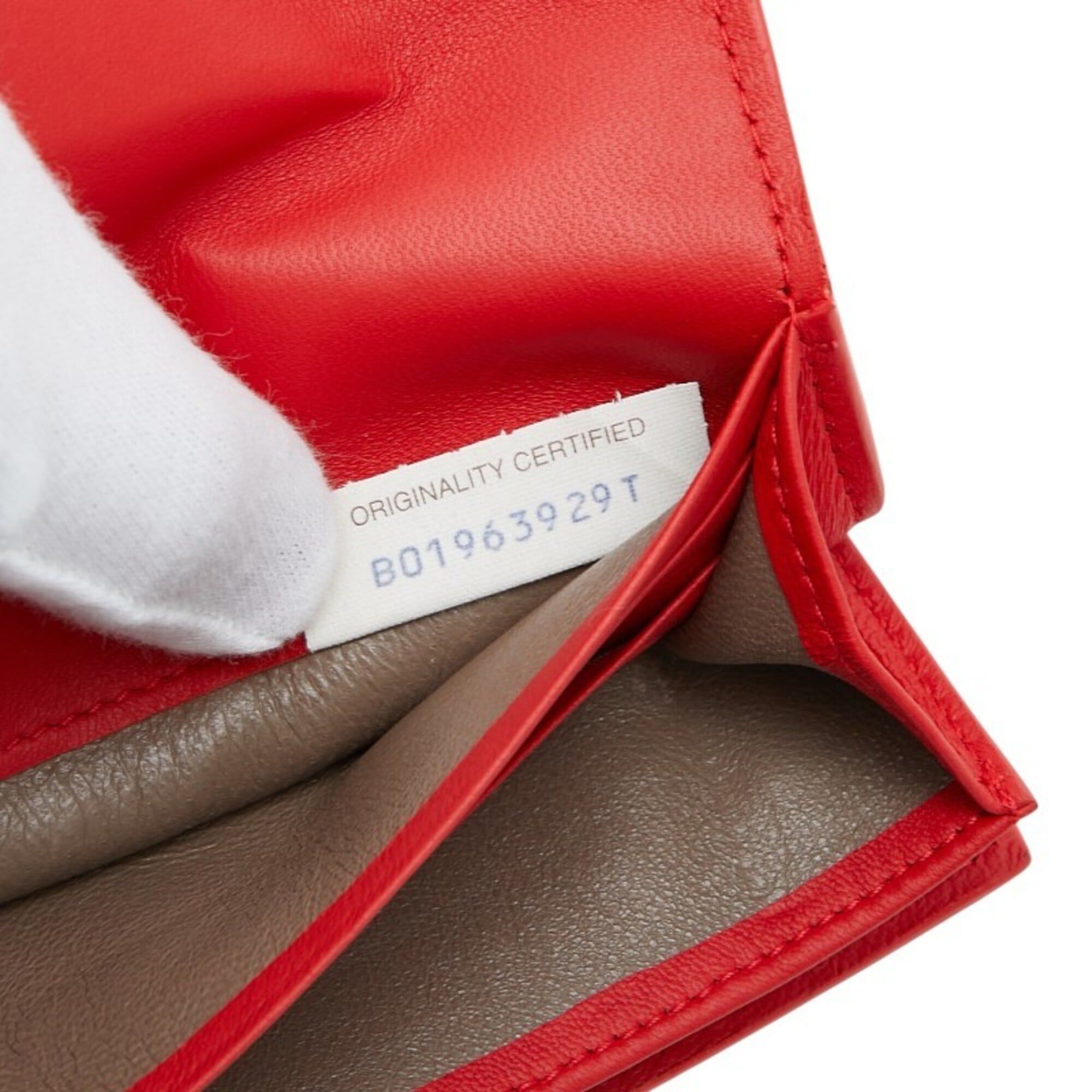 Bottega Veneta Bottega Veneta Intrecciato Round Zip Wallet Long Red Leather Women's BOTTEGAVENETA Size ONE SIZE - 9 Thumbnail