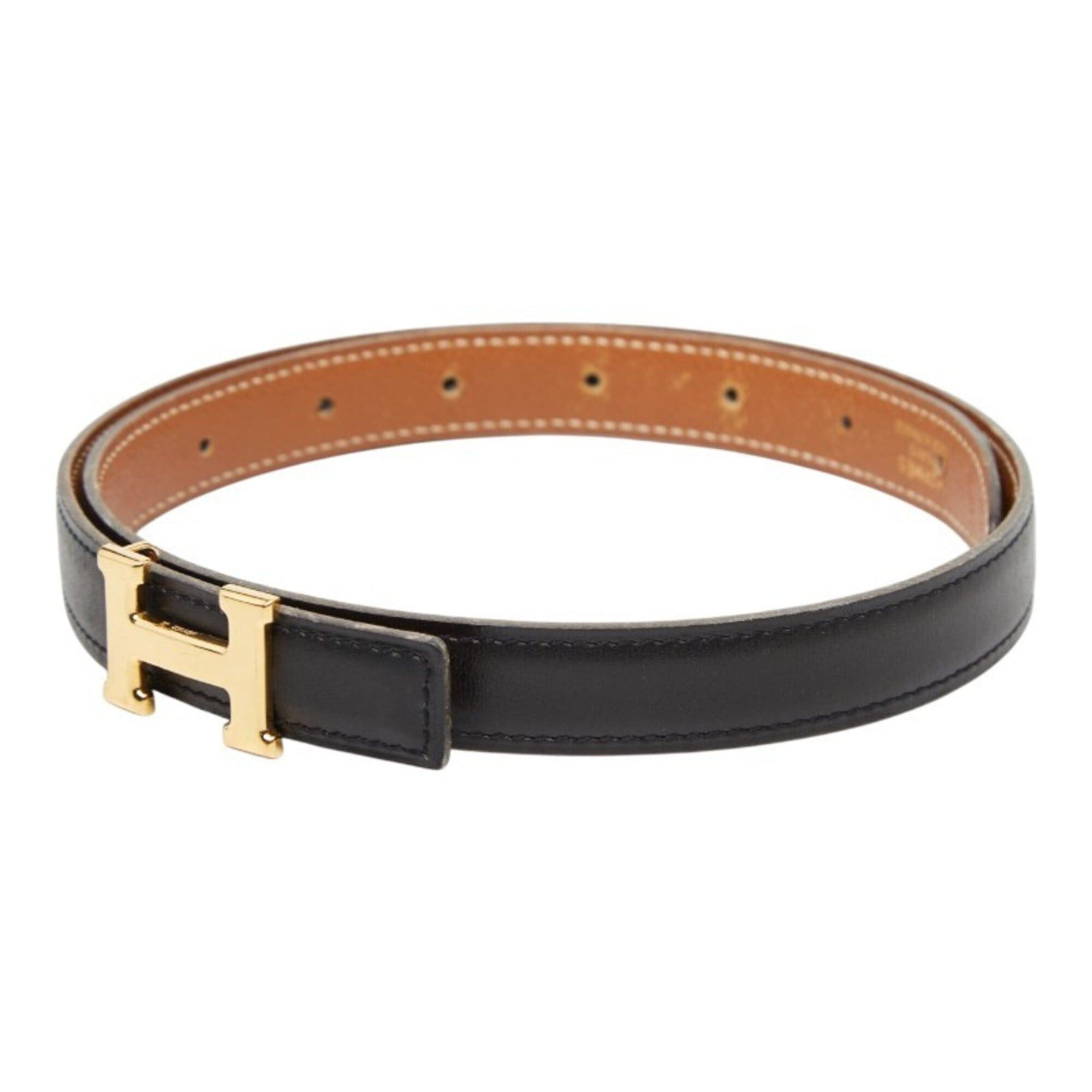 Hermes Constance H-belt, reversible belt, size 65, black and 