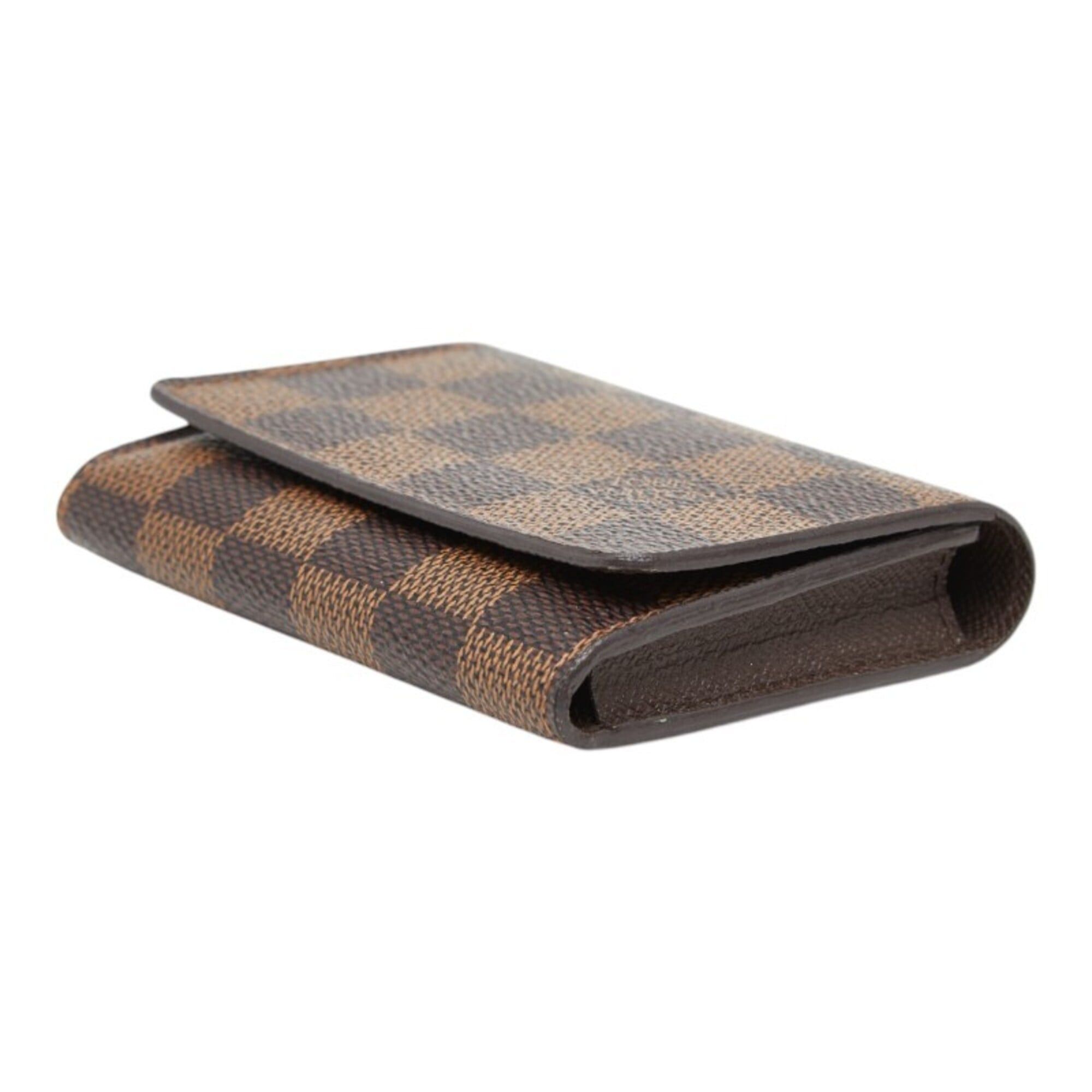 Louis Vuitton Louis Vuitton Damier Enveloppe Carte de Visite Business Card Holder/Card Case/Pass Case N62920 Brown Leather Women's LOUIS VUITTON Size ONE SIZE - 4 Thumbnail