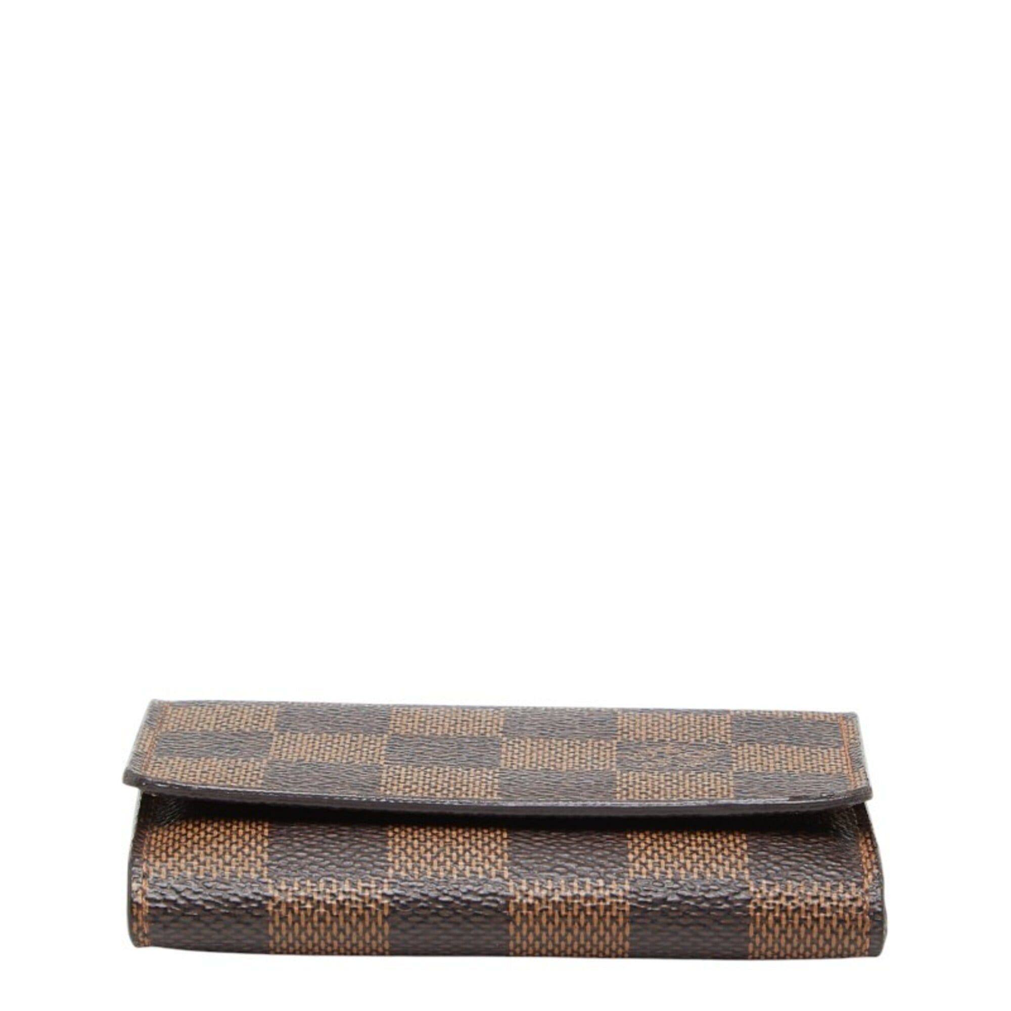 Louis Vuitton Louis Vuitton Damier Enveloppe Carte de Visite Business Card Holder/Card Case/Pass Case N62920 Brown Leather Women's LOUIS VUITTON Size ONE SIZE - 3 Thumbnail