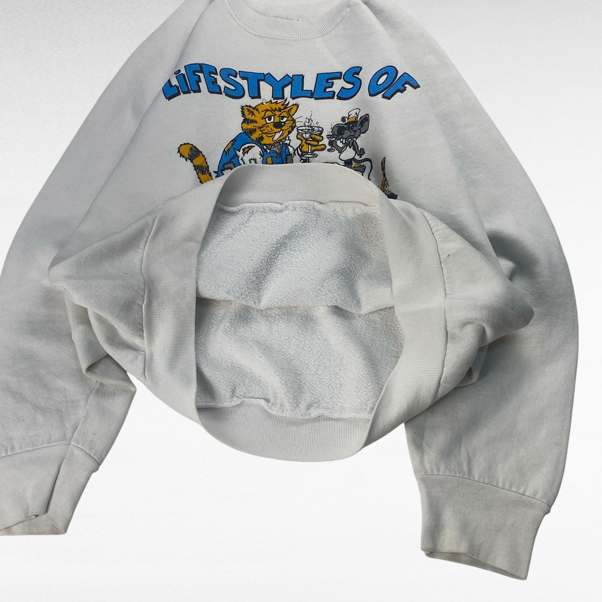 Vintage unknown 80s Sweatshirt White Size M Size US M / EU 48-50 / 2 - 4 Thumbnail