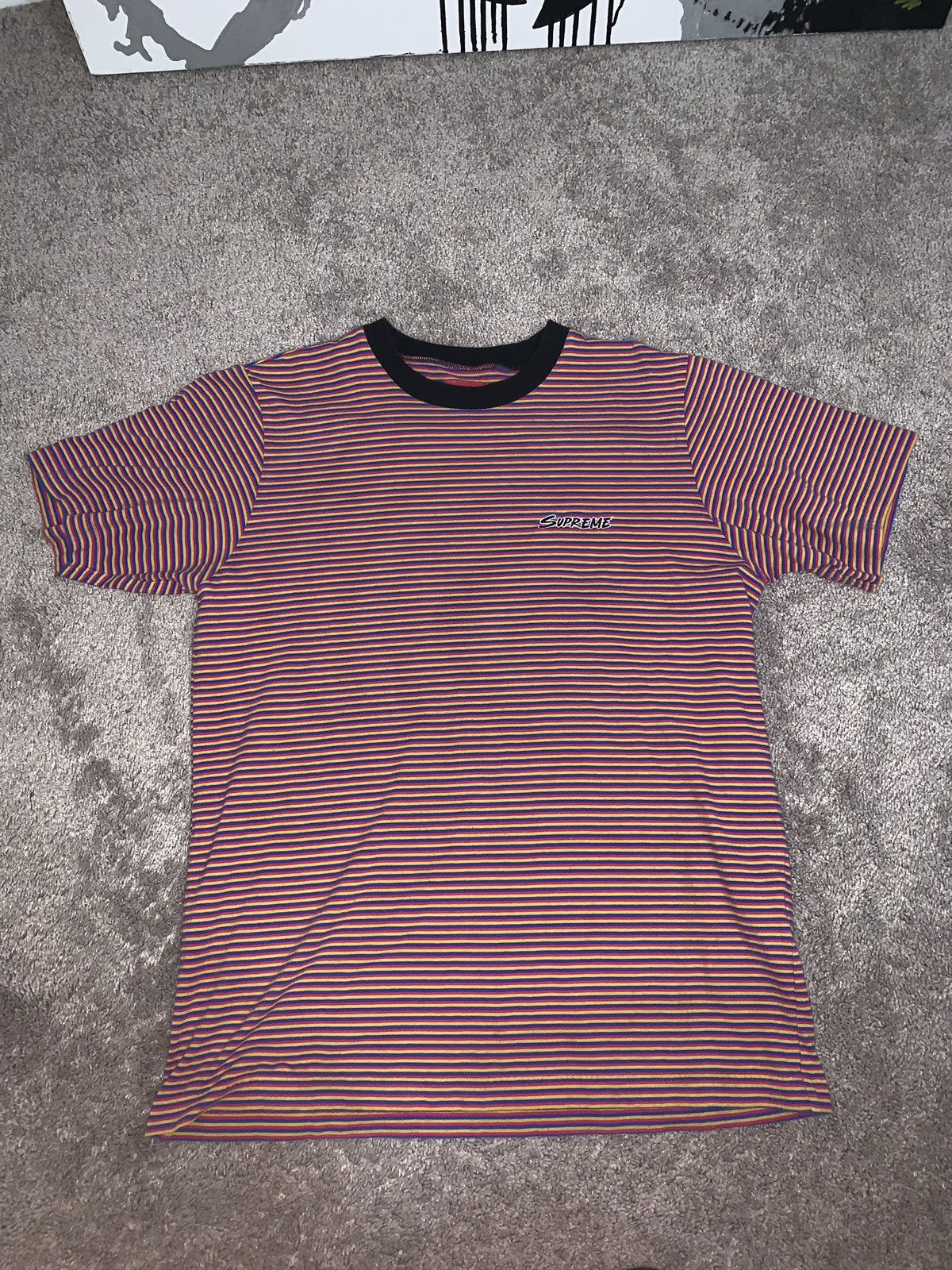 Supreme Supreme Striped Ringer Tee Size US M / EU 48-50 / 2 - 3 Thumbnail