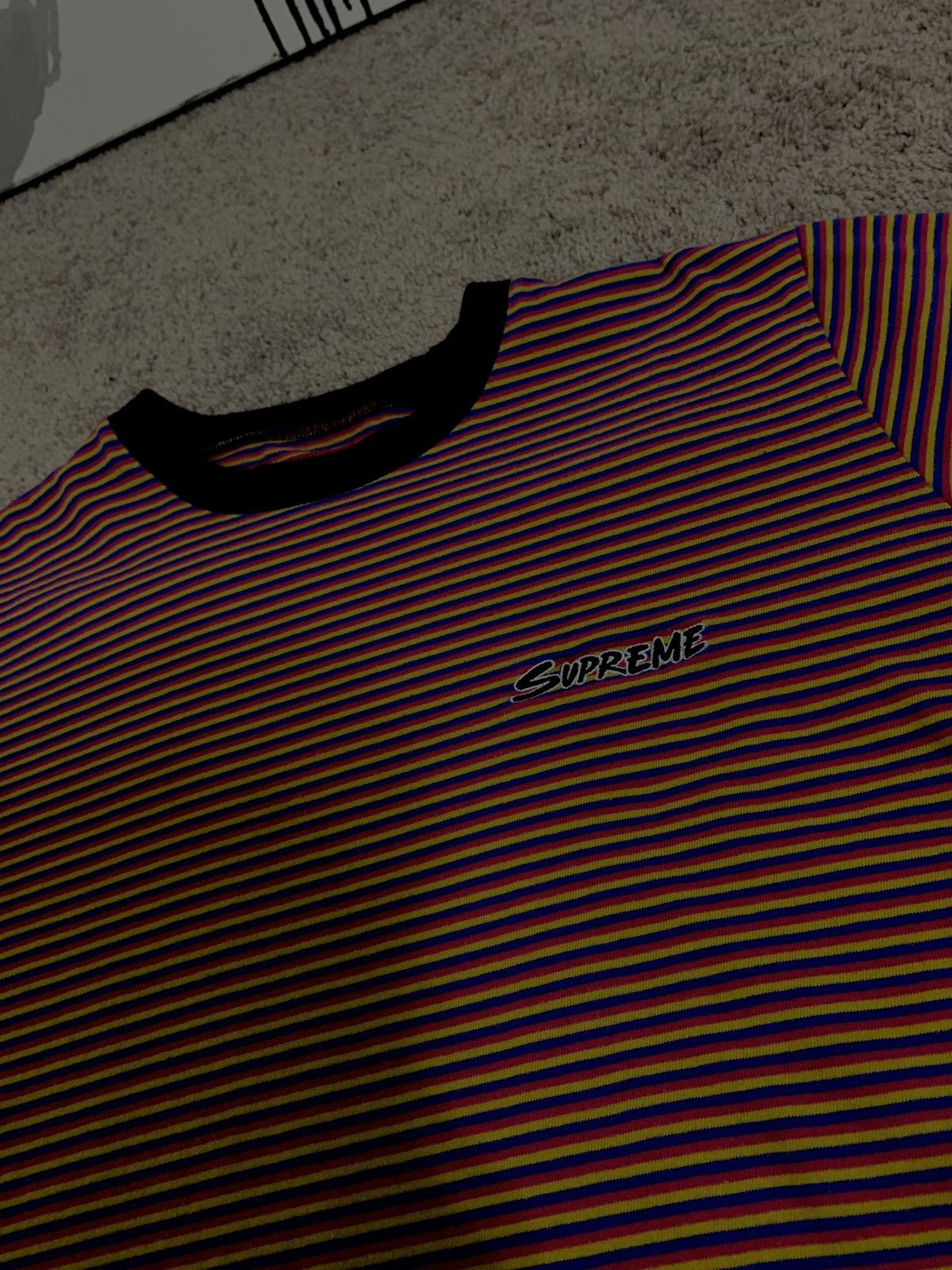 Supreme Supreme Striped Ringer Tee Size US M / EU 48-50 / 2 - 2 Thumbnail
