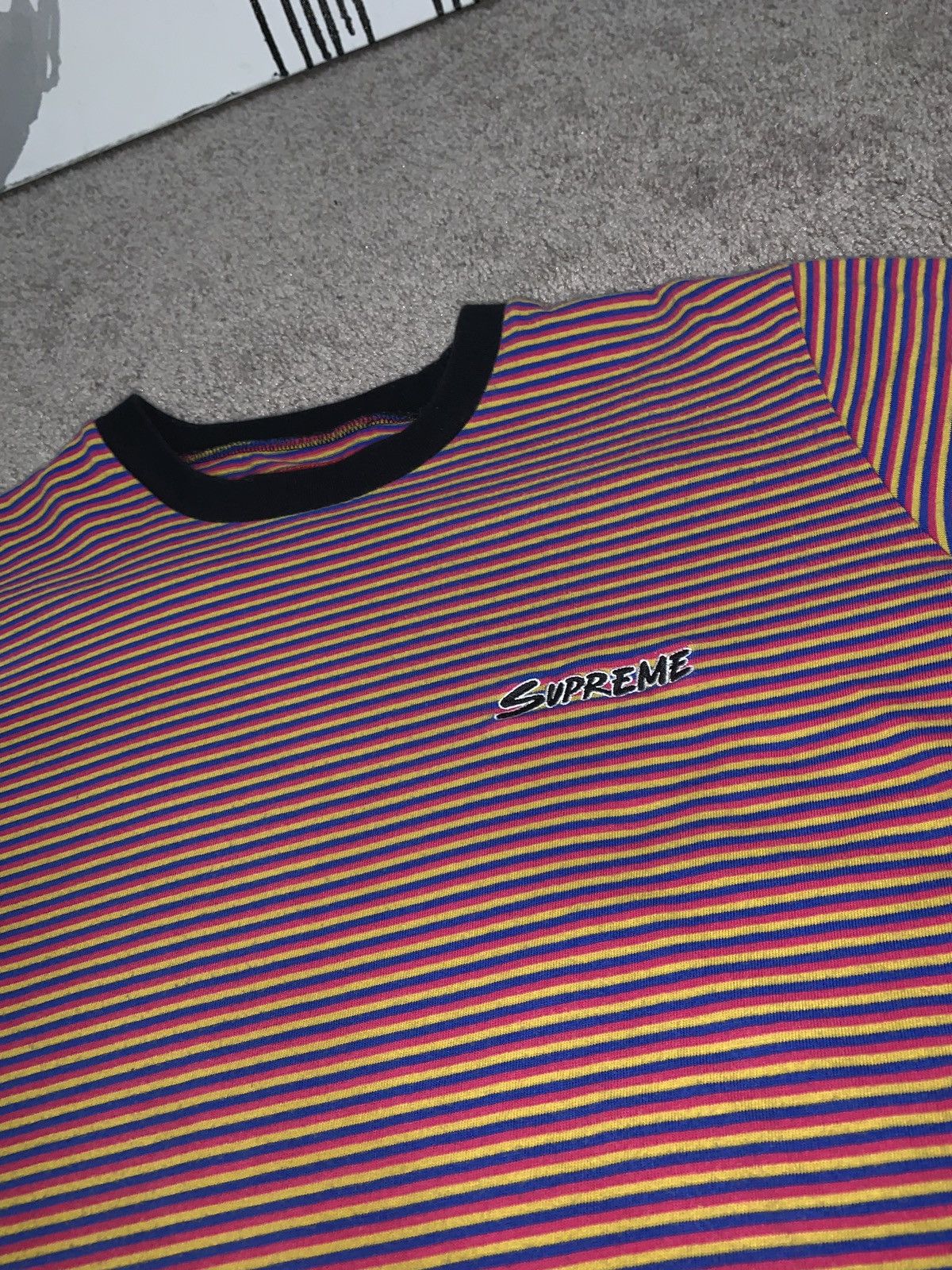 Supreme Supreme Striped Ringer Tee Size US M / EU 48-50 / 2 - 1 Thumbnail