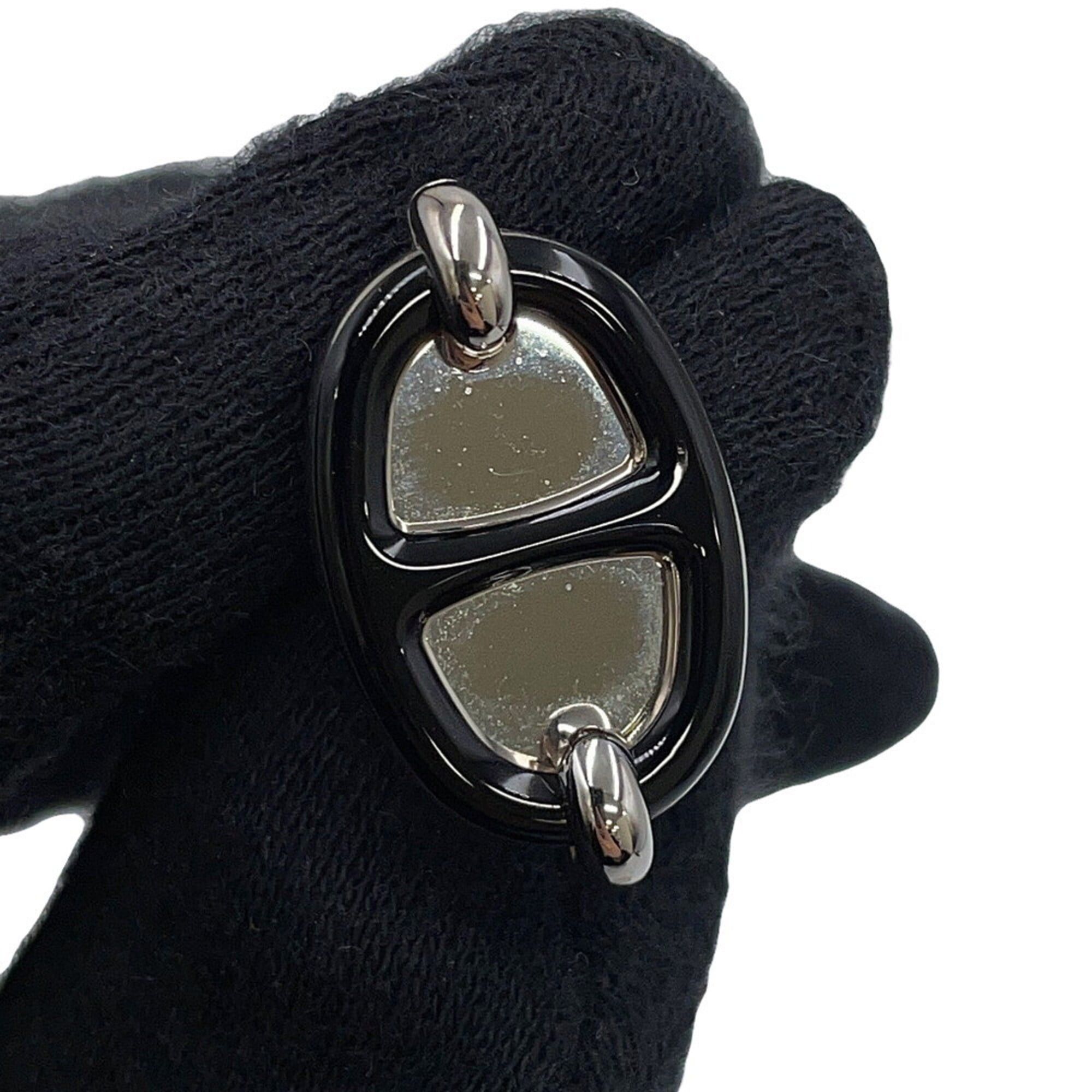 Hermes Hermes Mini Maillon Earrings, Black HERMES Earrings Size ONE SIZE - 5 Thumbnail