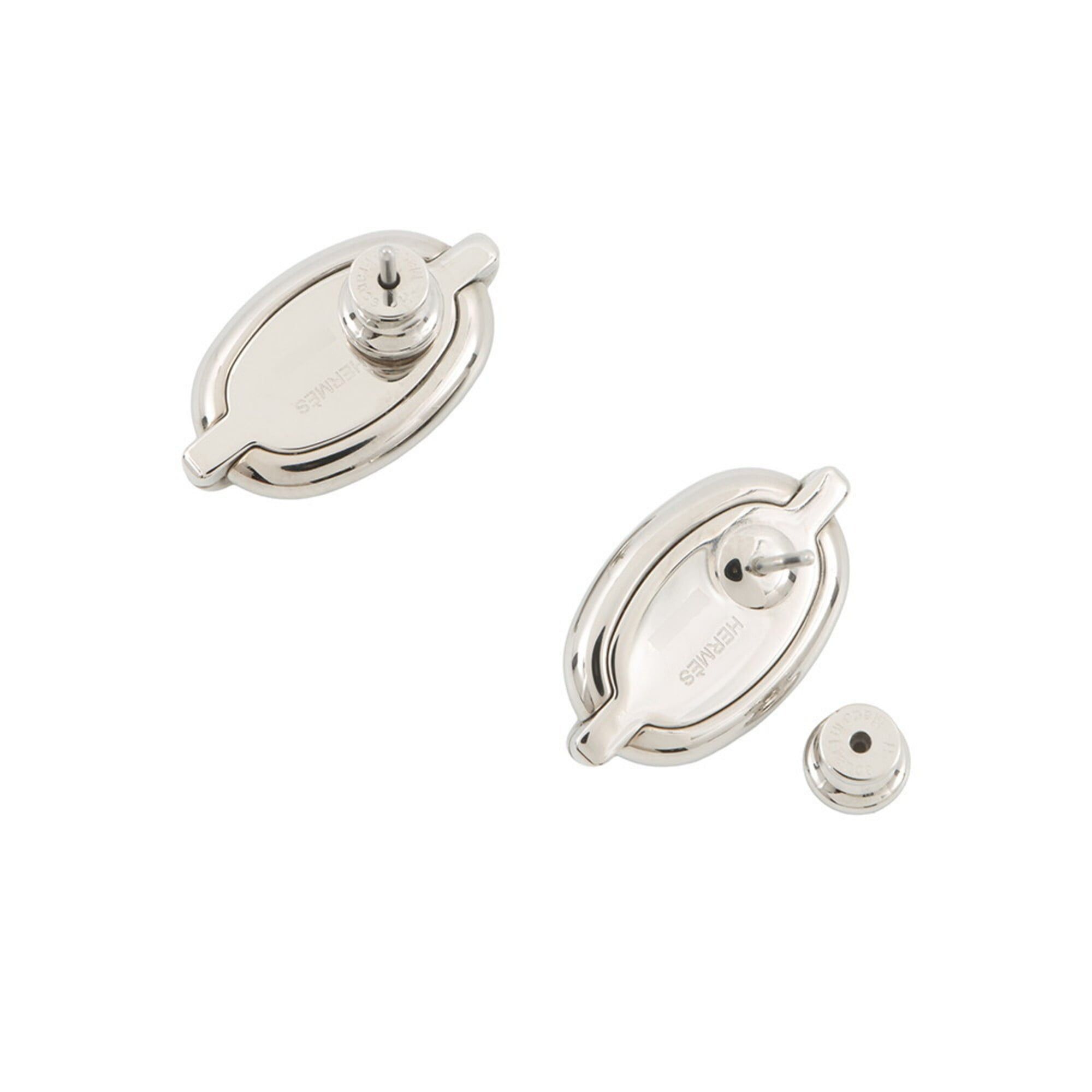 Hermes Hermes Mini Maillon Earrings, Black HERMES Earrings Size ONE SIZE - 3 Thumbnail