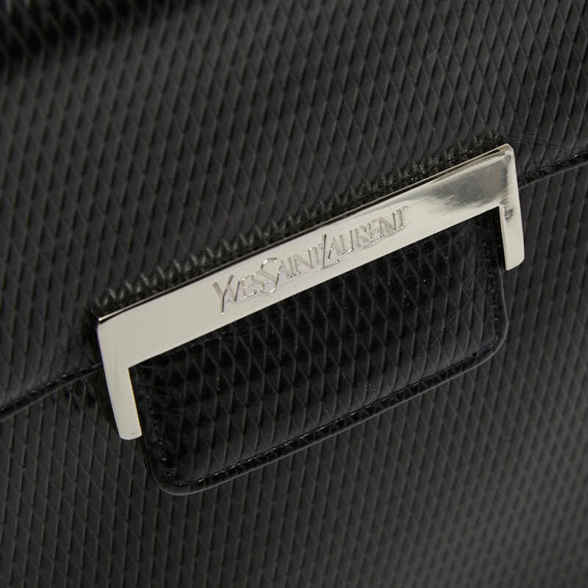 Saint Laurent Paris Saint Laurent embossed one-shoulder bag, black leather, women's. Size ONE SIZE - 10 Thumbnail