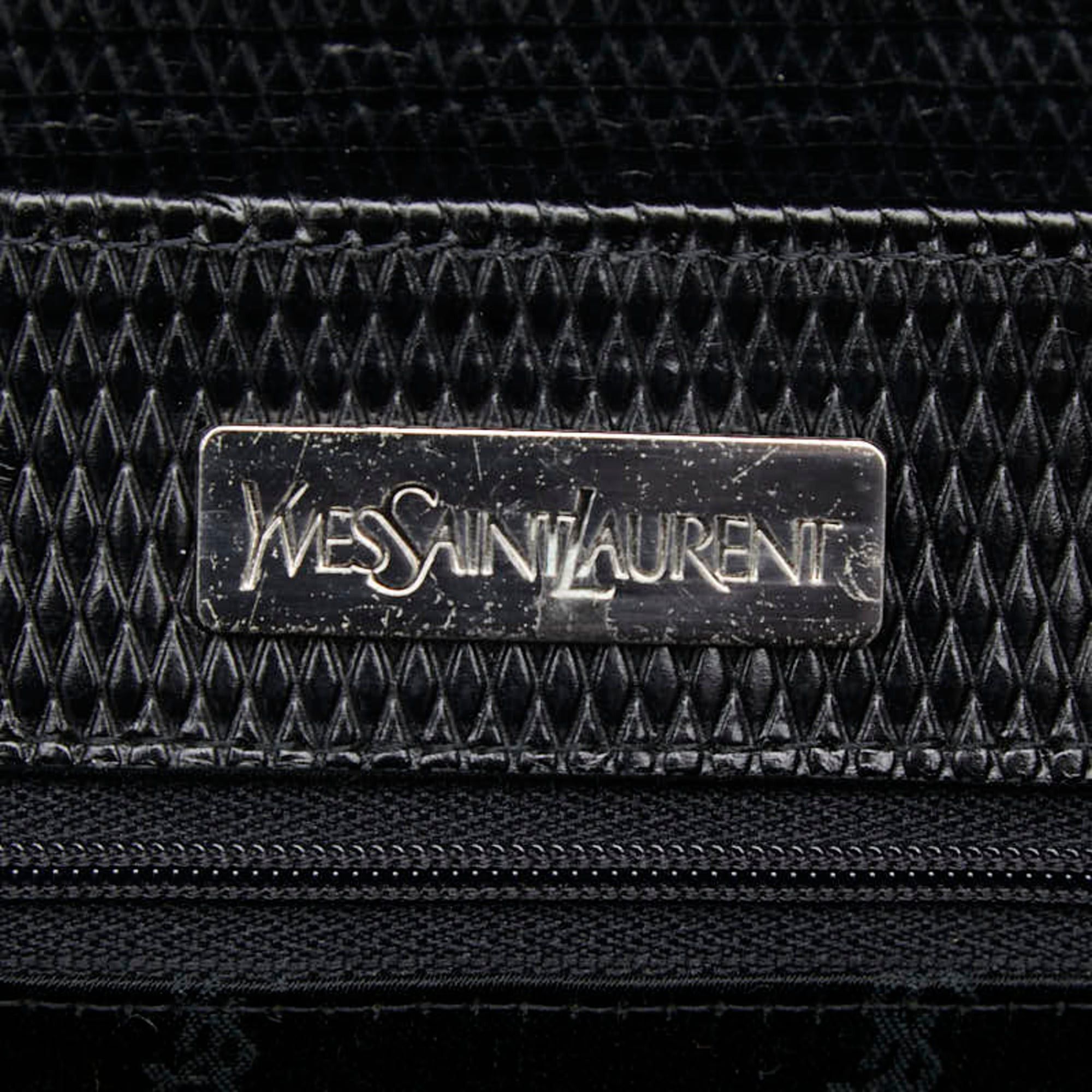 Saint Laurent Paris Saint Laurent embossed one-shoulder bag, black leather, women's. Size ONE SIZE - 11 Thumbnail