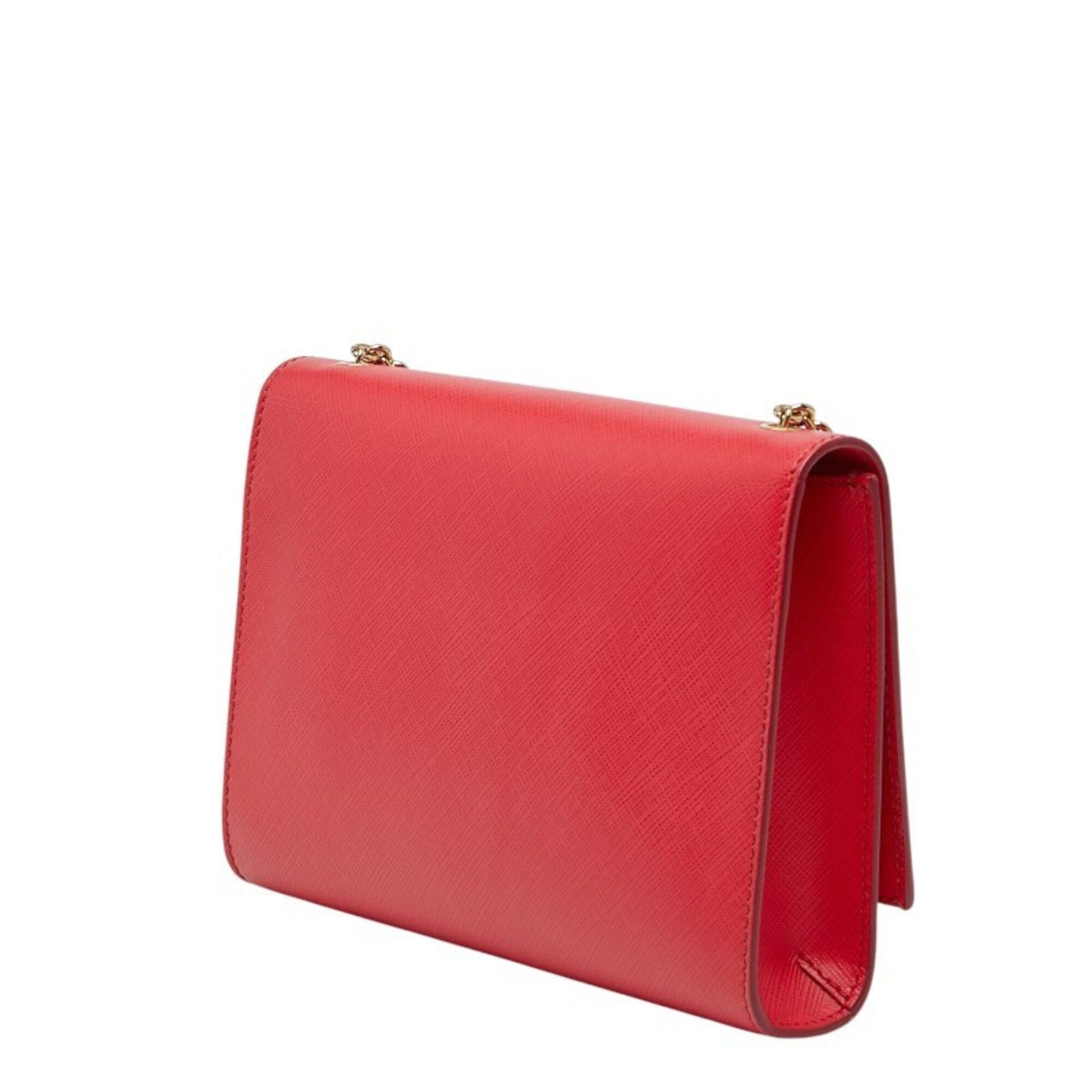 Salvatore Ferragamo Salvatore Ferragamo Vara Ribbon Chain Shoulder Bag AU21 B558 Red Leather Women's Size ONE SIZE - 2 Thumbnail