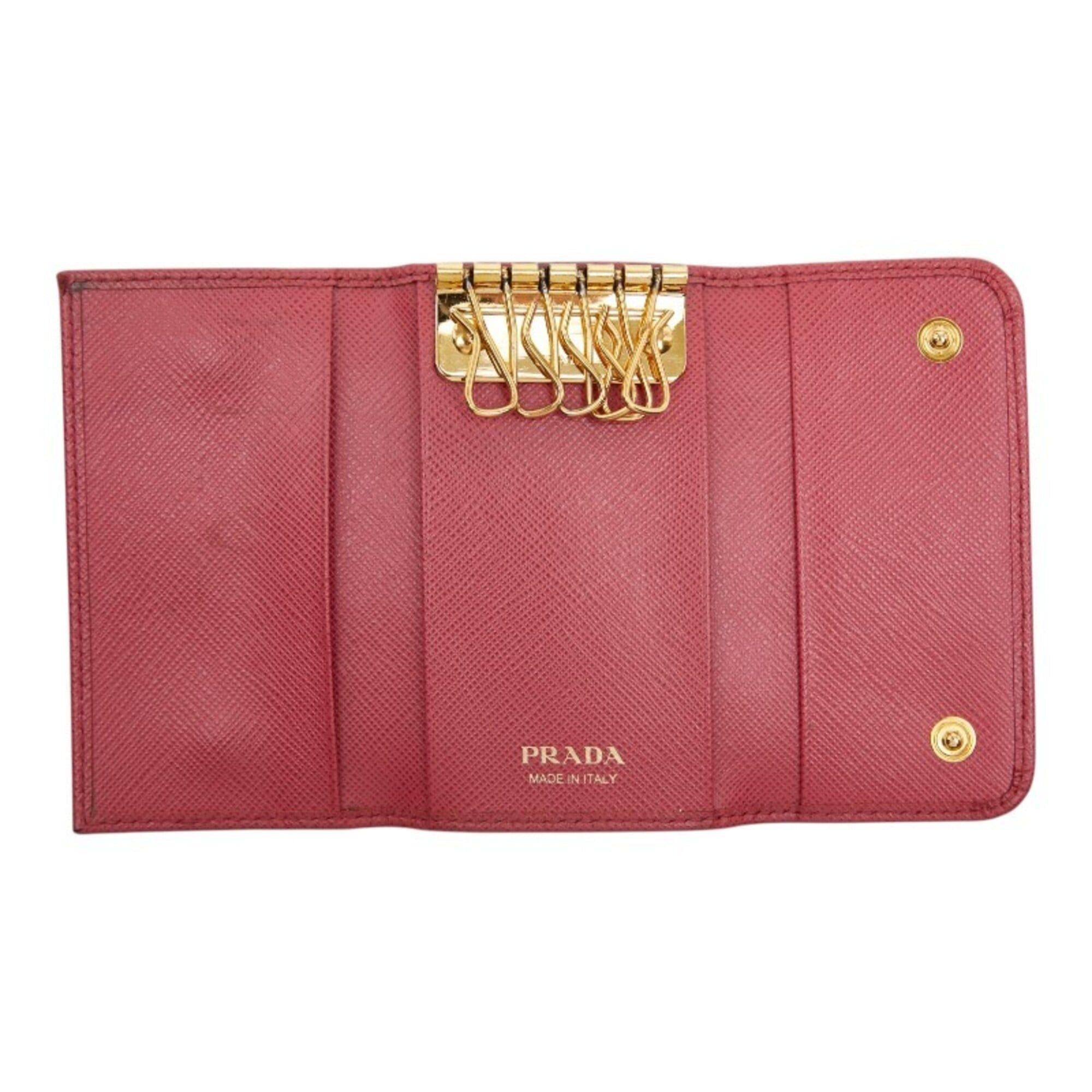 Prada Prada 6-Key Case 1PG222 Pink Saffiano Leather Women's PRADA Size ONE SIZE - 7 Thumbnail