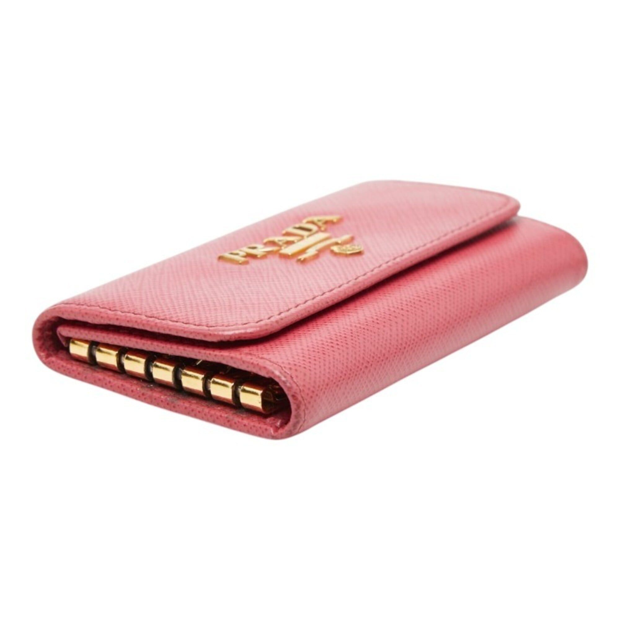 Prada Prada 6-Key Case 1PG222 Pink Saffiano Leather Women's PRADA Size ONE SIZE - 5 Thumbnail