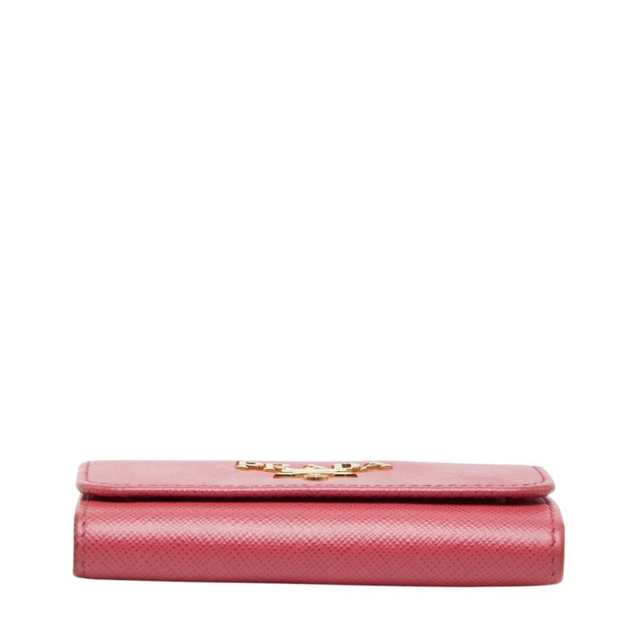 Prada Prada 6-Key Case 1PG222 Pink Saffiano Leather Women's PRADA Size ONE SIZE - 3 Thumbnail