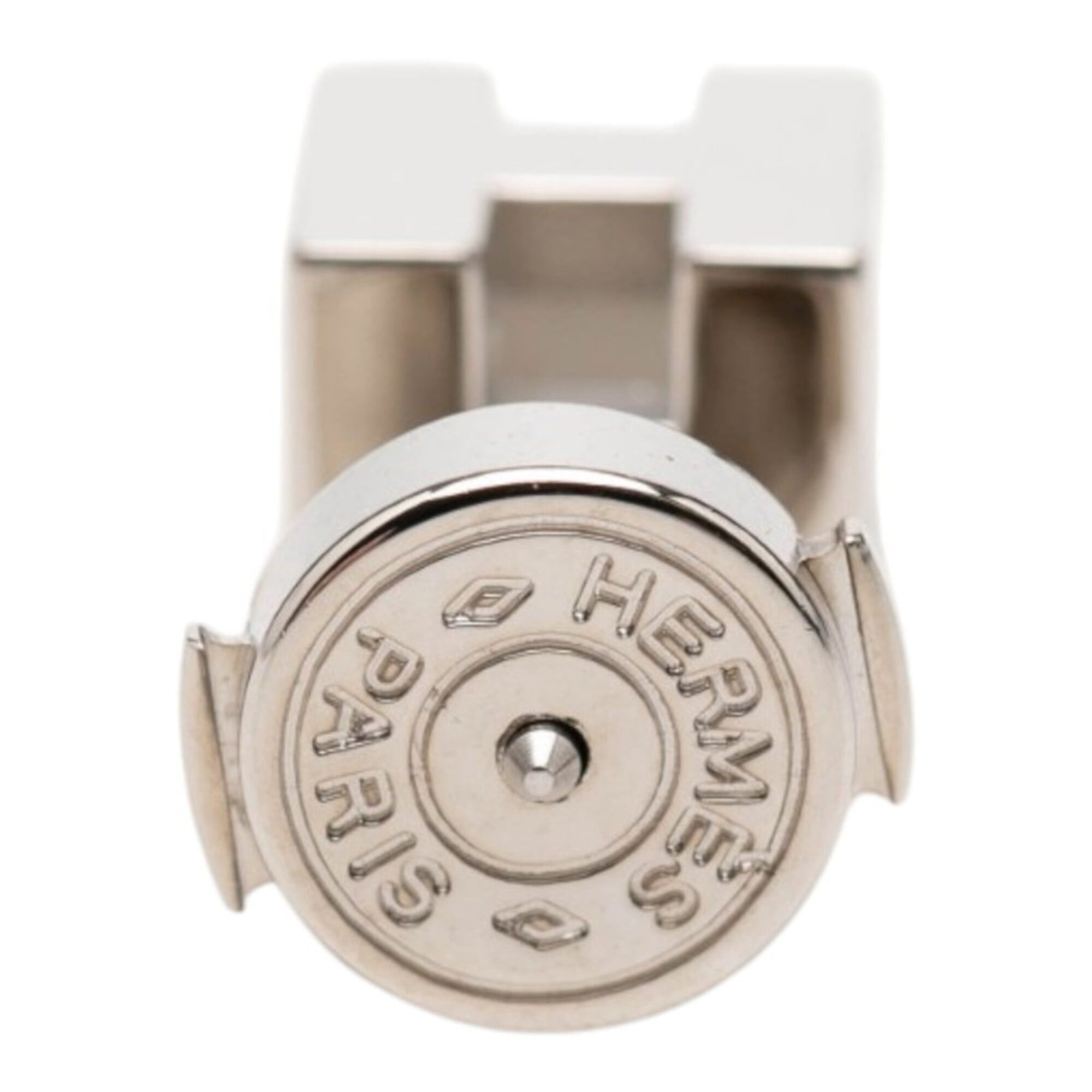 Hermes Hermes Cage d'H H-Cube Stud Earrings, Silver Metal, Women's HERMES Size ONE SIZE - 5 Thumbnail