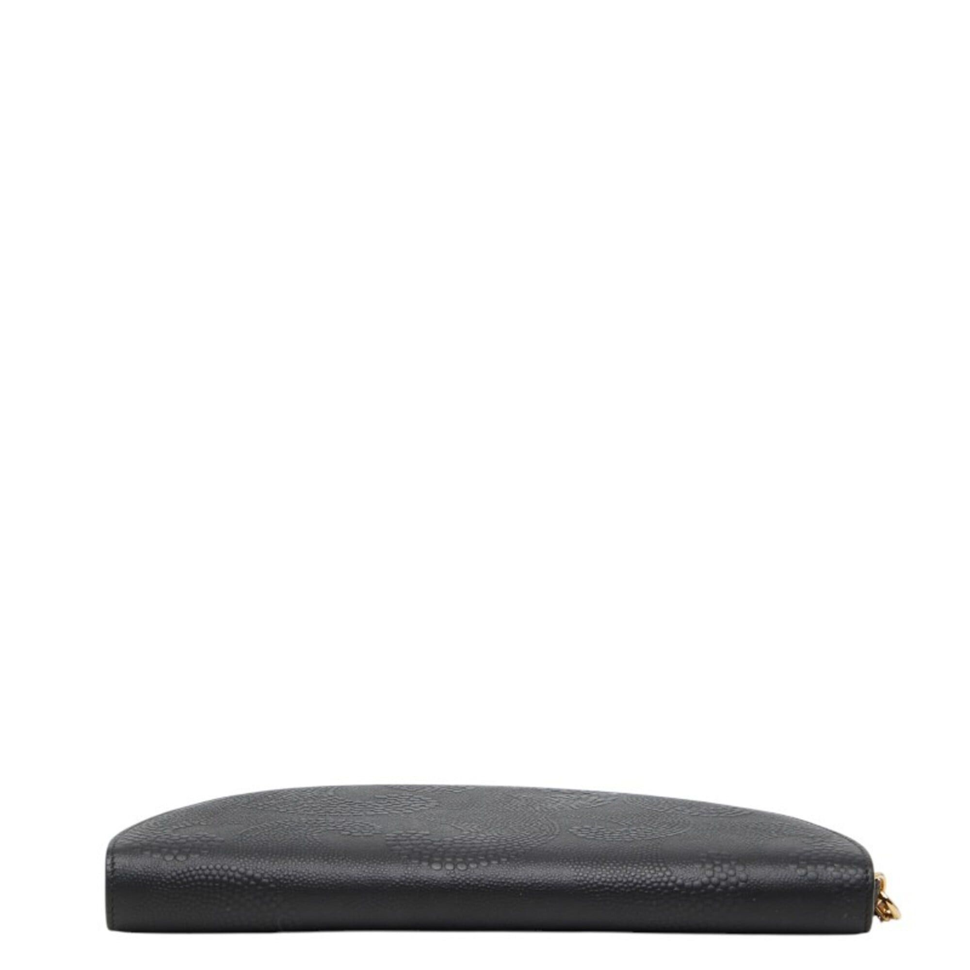 Tiffany & Co. Tiffany & Co. Embossed Half-Moon Long Wallet, Black Leather, Women's. Size ONE SIZE - 3 Thumbnail