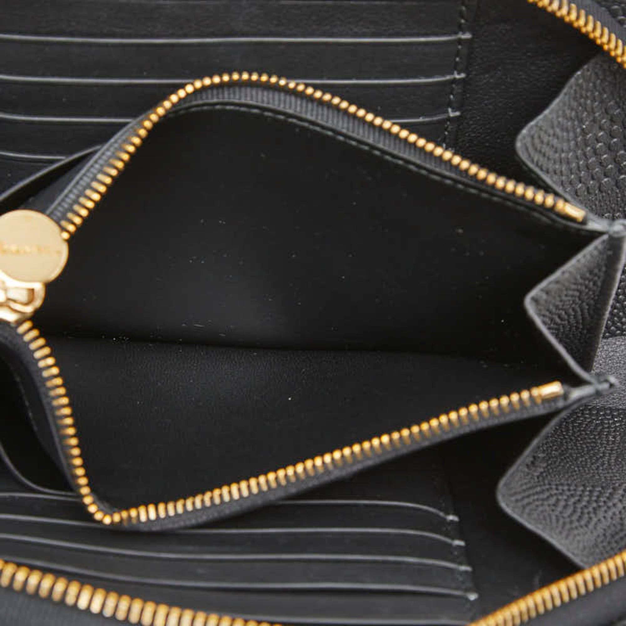 Tiffany & Co. Tiffany & Co. Embossed Half-Moon Long Wallet, Black Leather, Women's. Size ONE SIZE - 7 Thumbnail
