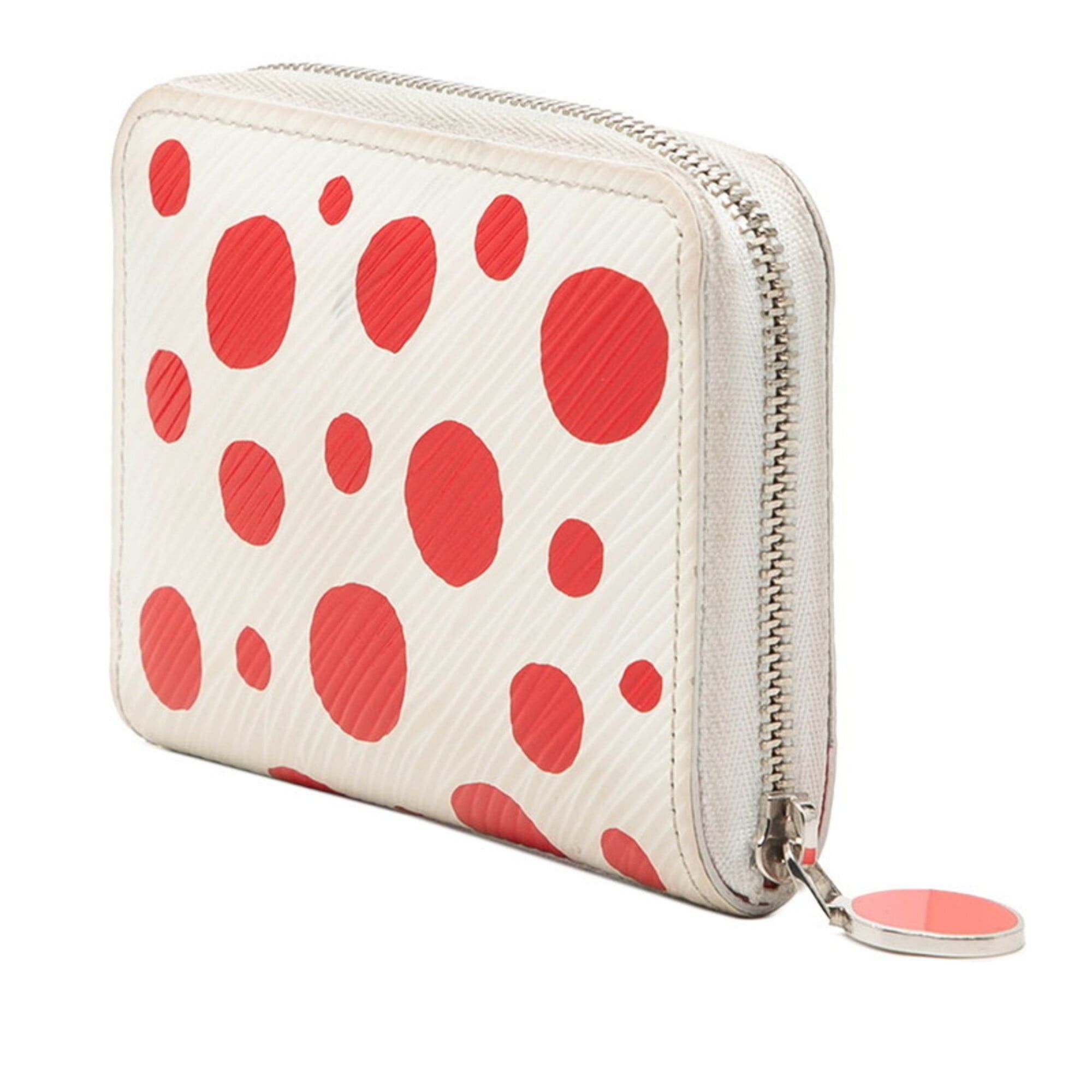 Louis Vuitton Louis Vuitton Epi LV x YK Zippy Coin Purse Yayoi Kusama Round Zipper Wallet M81958 White Red Leather Women's LOUIS VUITTON Size ONE SIZE - 2 Thumbnail