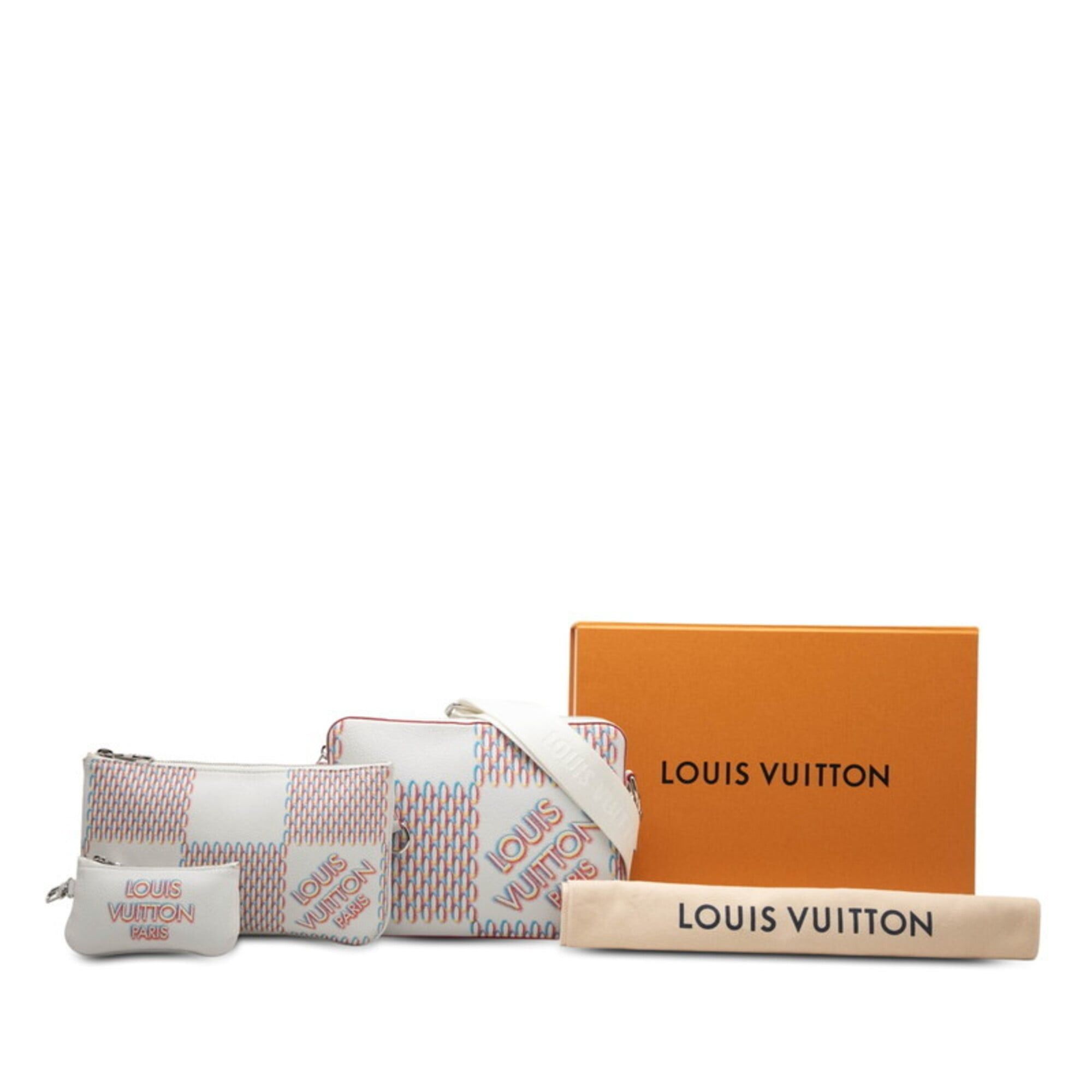 Louis Vuitton Louis Vuitton Damier Giant Spray Trio Messenger Crossbody Shoulder Bag M20665 White Multicolor Women's LOUIS VUITTON Size ONE SIZE - 6 Thumbnail