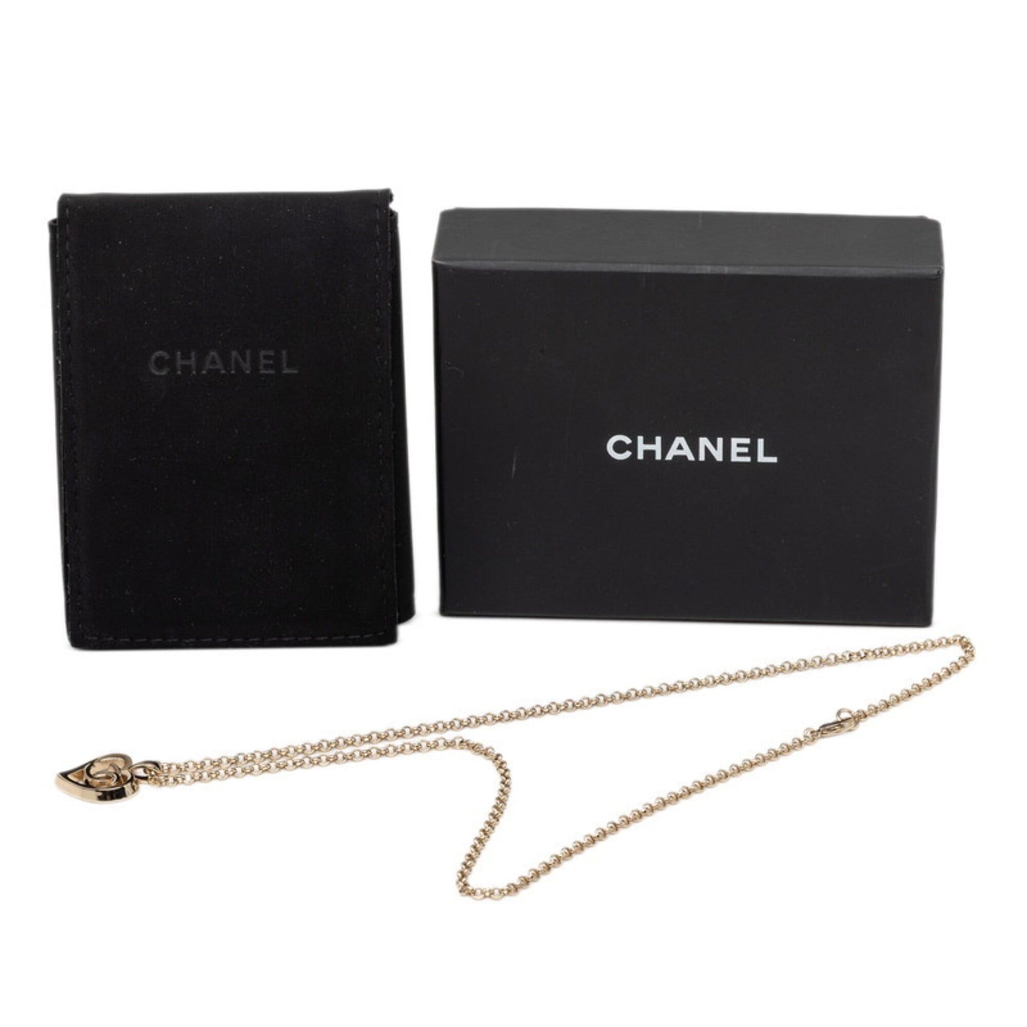 Chanel Chanel Heart Coco Mark Chain Pendant Necklace B22P Silver Metal Women's CHANEL Size ONE SIZE - 5 Thumbnail