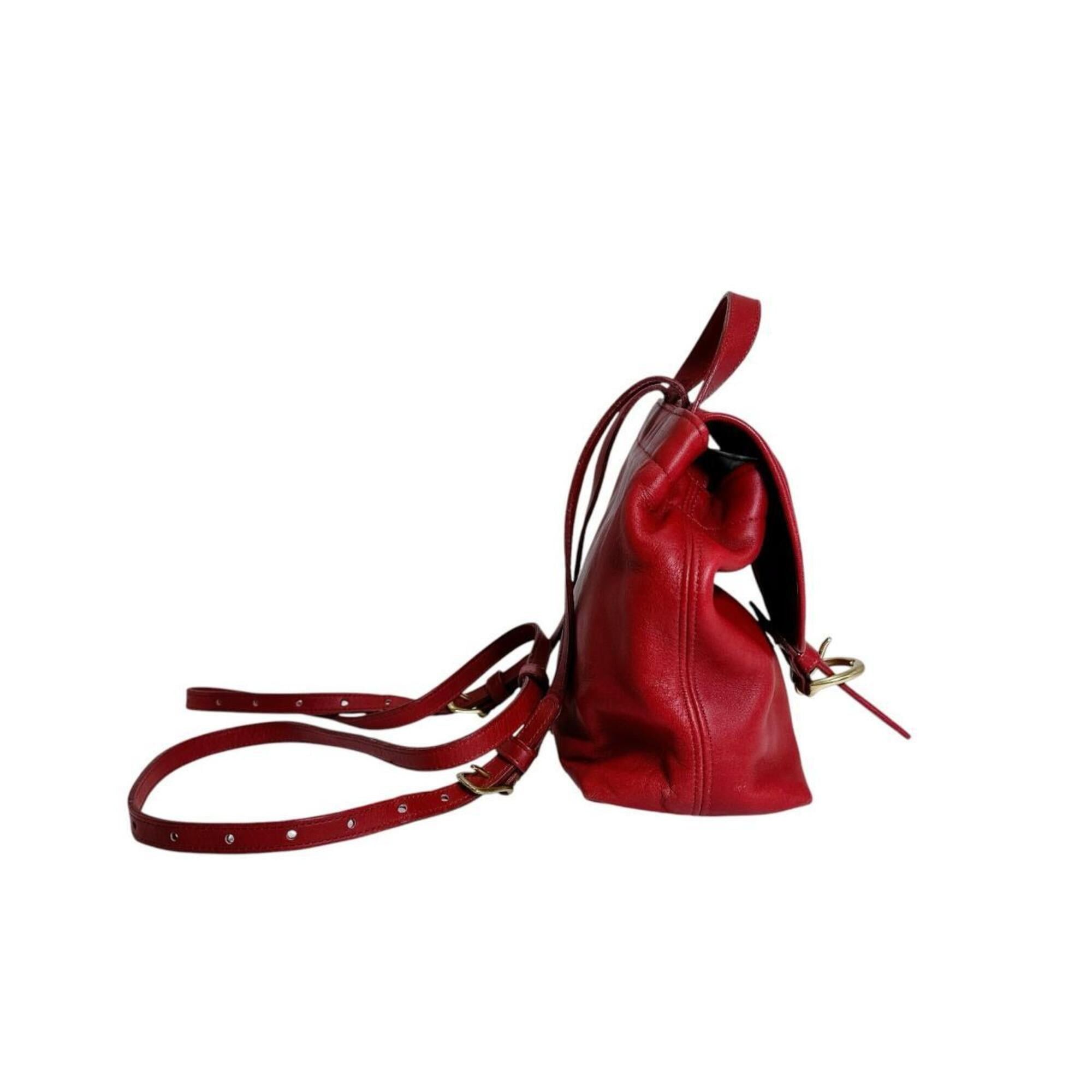 Coach Coach Old Mini Backpack Leather 4152 Red Size ONE SIZE - 3 Thumbnail