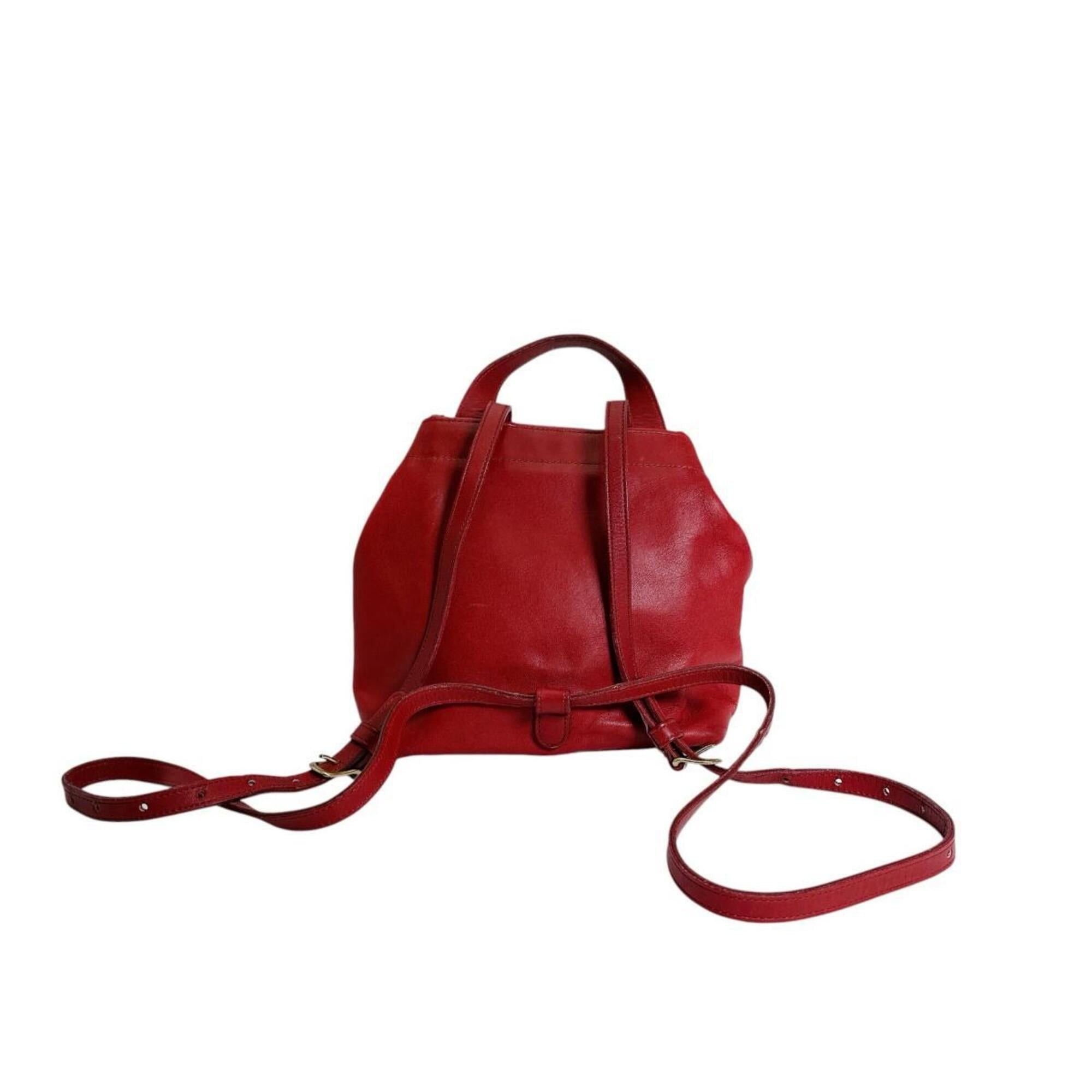 Coach Coach Old Mini Backpack Leather 4152 Red Size ONE SIZE - 2 Thumbnail