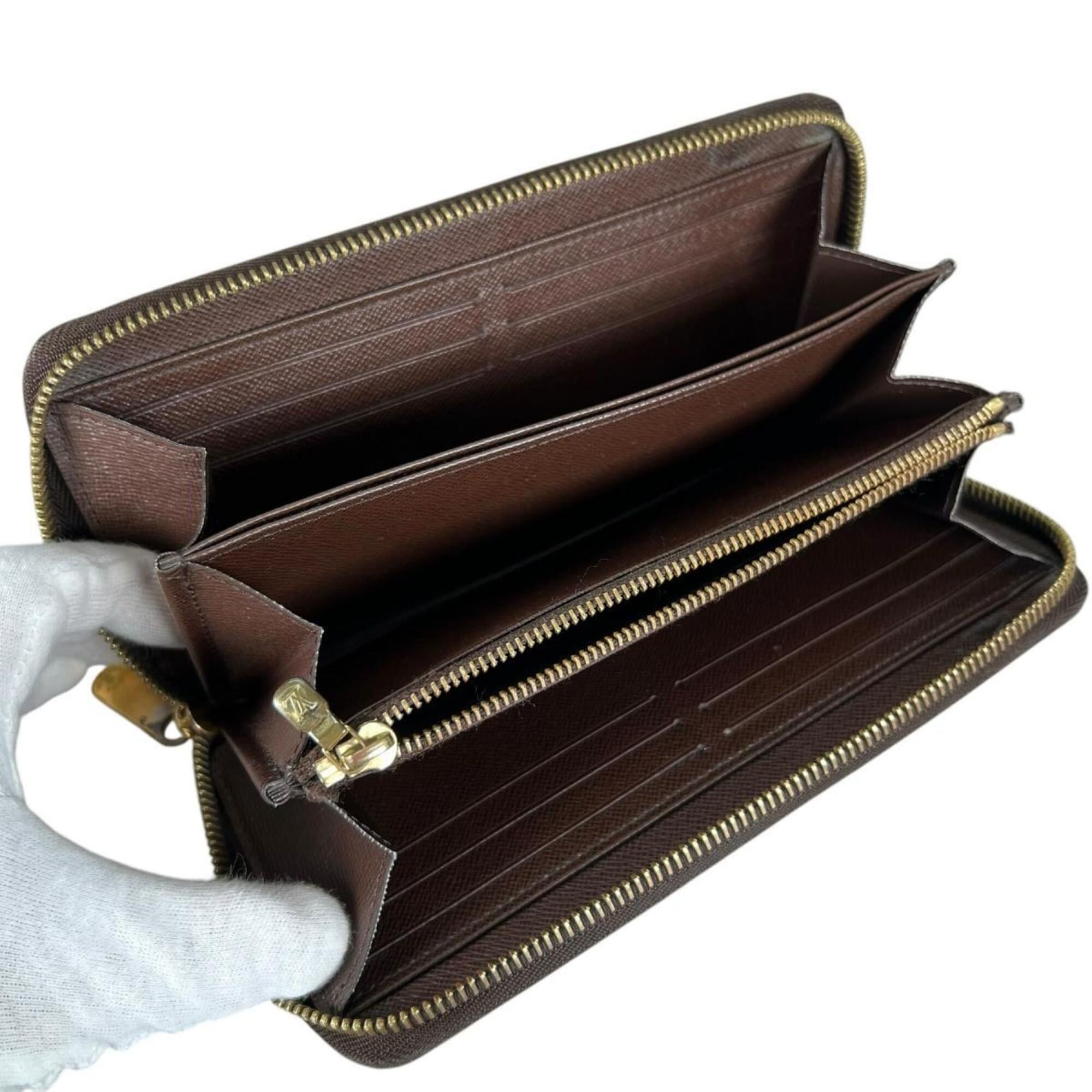 Louis Vuitton Louis Vuitton Zippy Wallet Damier Canvas Long N41661 Brown Size ONE SIZE - 9 Thumbnail