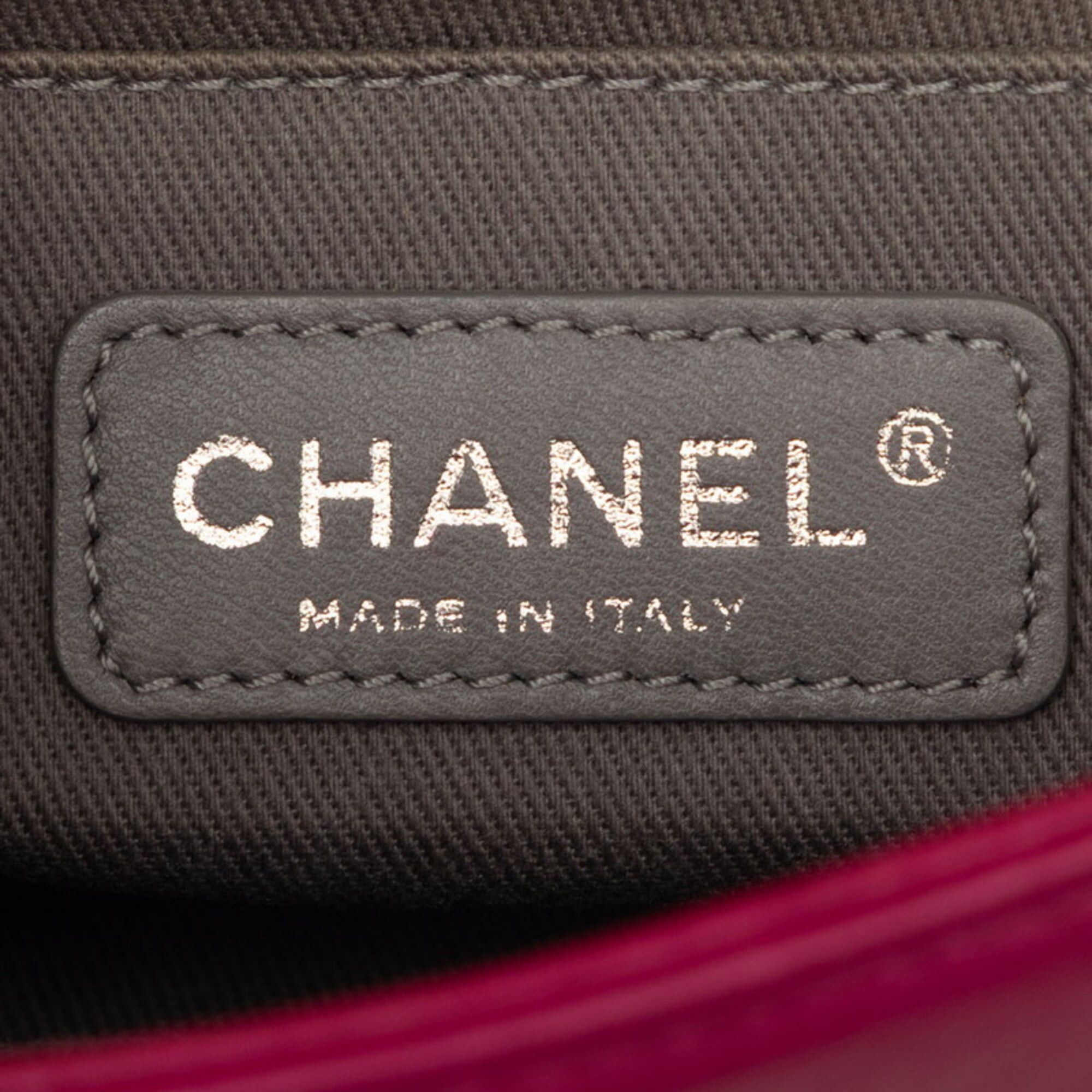 Chanel Chanel Coco Mark Boy Chain Shoulder Bag Pink Velour Leather Women's CHANEL Size ONE SIZE - 7 Thumbnail