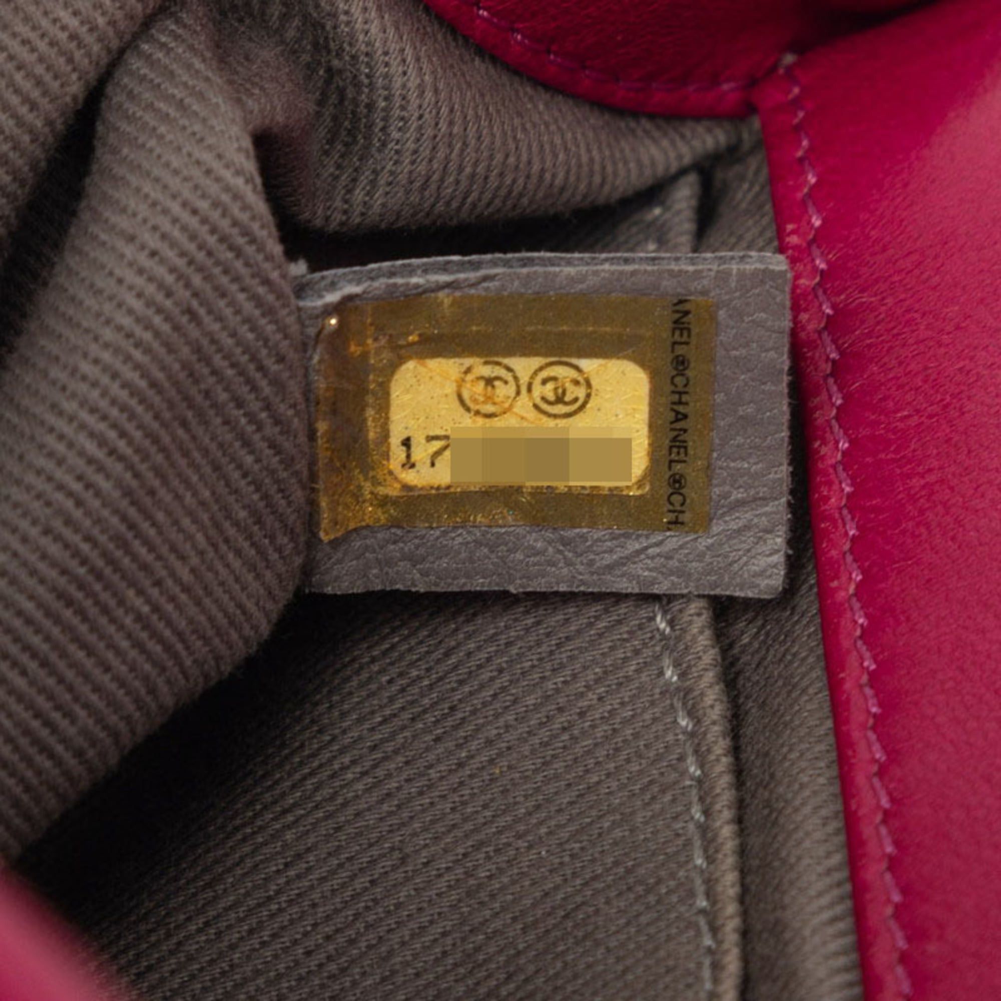 Chanel Chanel Coco Mark Boy Chain Shoulder Bag Pink Velour Leather Women's CHANEL Size ONE SIZE - 8 Thumbnail
