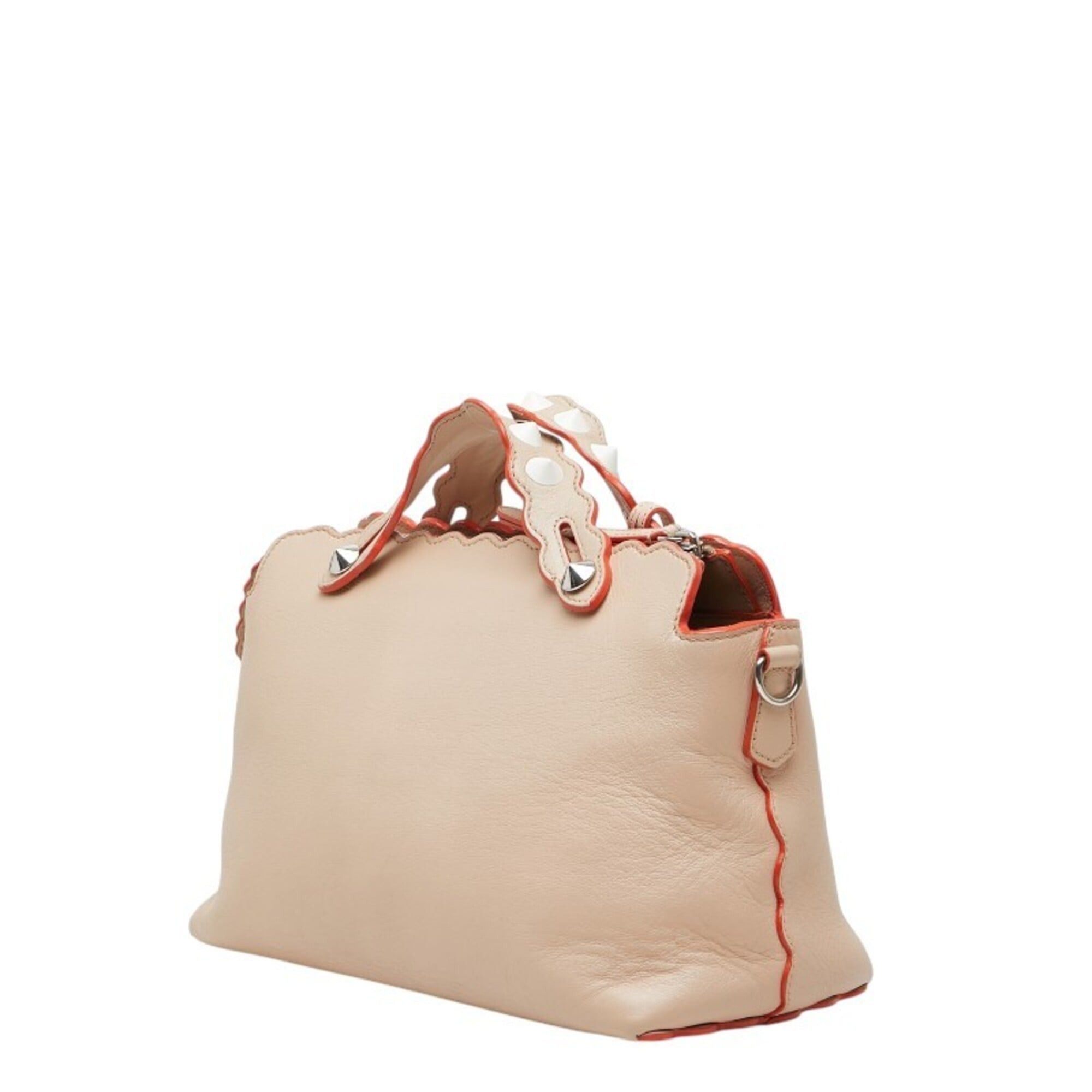 Fendi Fendi By The Way Medium Studded Handbag Shoulder Bag 2WAY 8BL124 Beige Leather Women's FENDI Size ONE SIZE - 2 Thumbnail