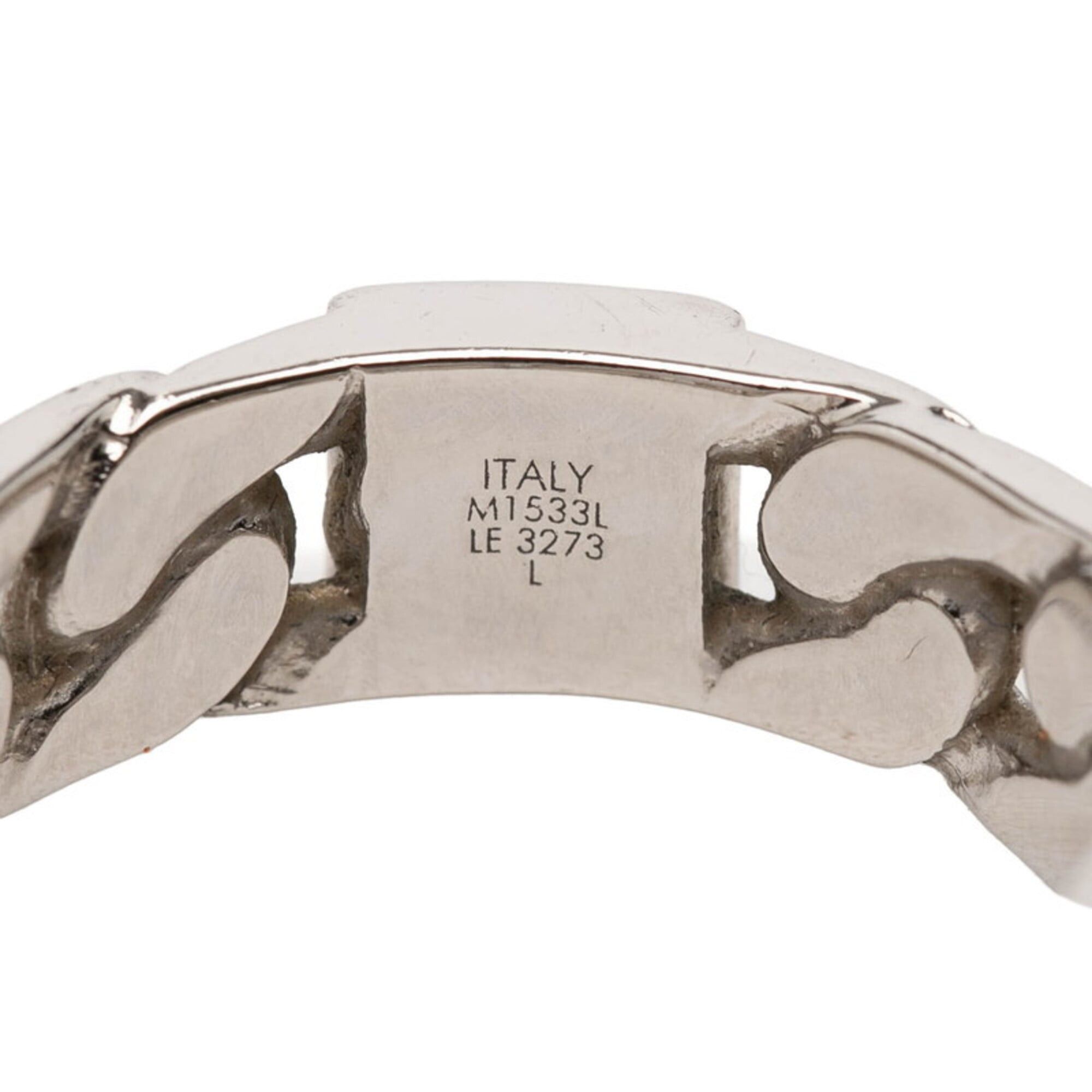 Louis Vuitton Louis Vuitton Mosaic Chain Ring, Size #L, M1533L, Silver Metal, Men's, LOUIS VUITTON Size ONE SIZE - 4 Thumbnail
