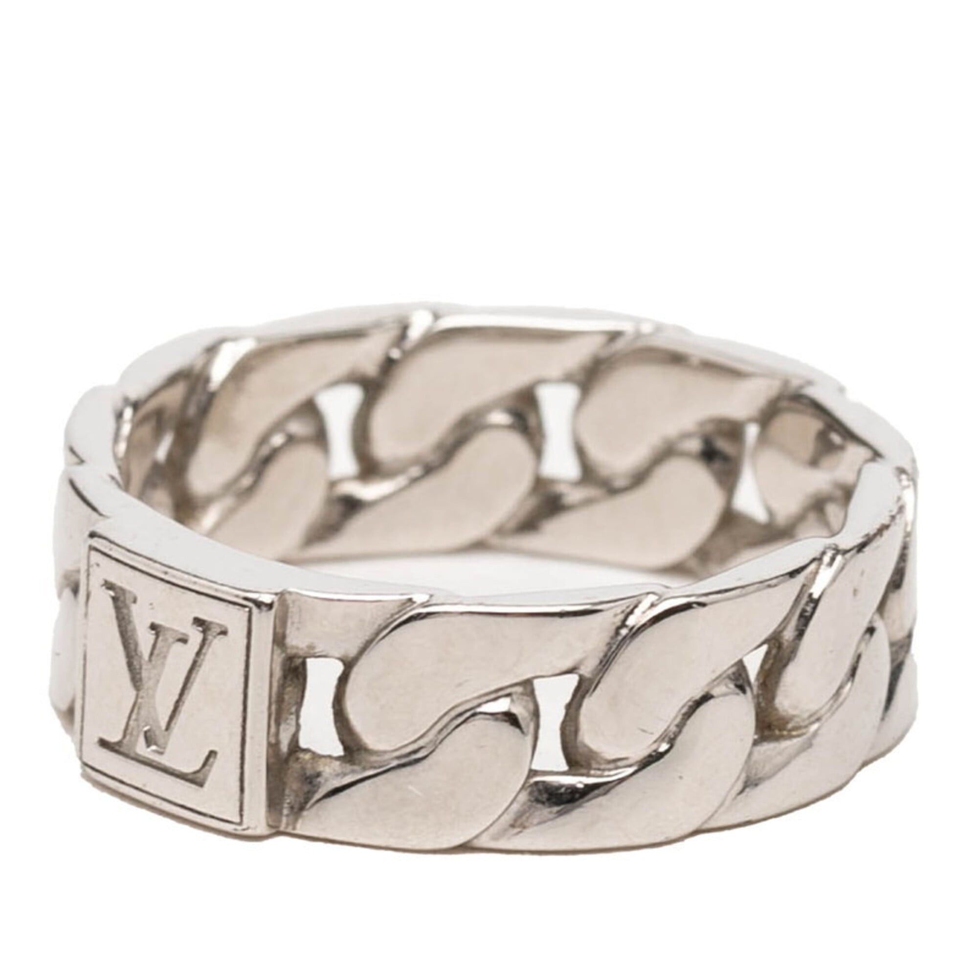 Louis Vuitton Louis Vuitton Mosaic Chain Ring, Size #L, M1533L, Silver Metal, Men's, LOUIS VUITTON Size ONE SIZE - 2 Thumbnail