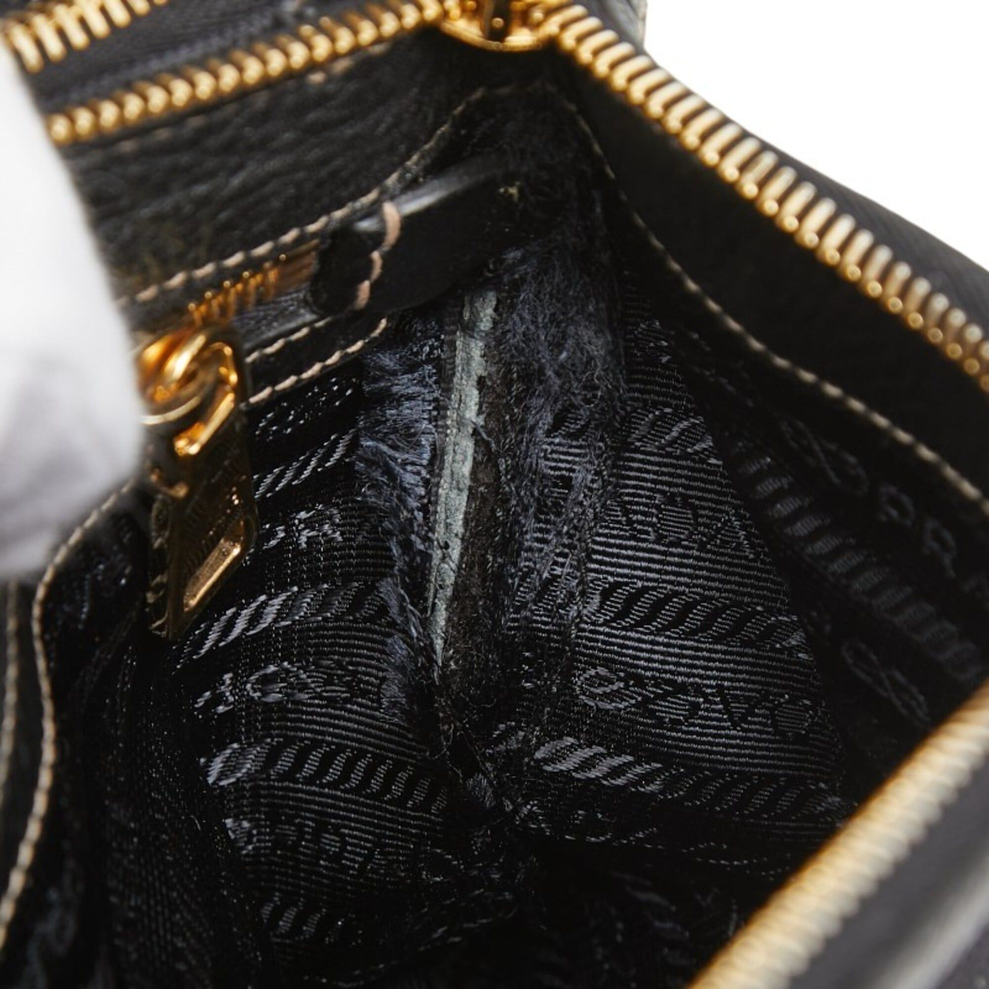 Prada Prada Logo Jacquard Crossbody Shoulder Bag, Black Canvas, Women's PRADA Size ONE SIZE - 6 Thumbnail