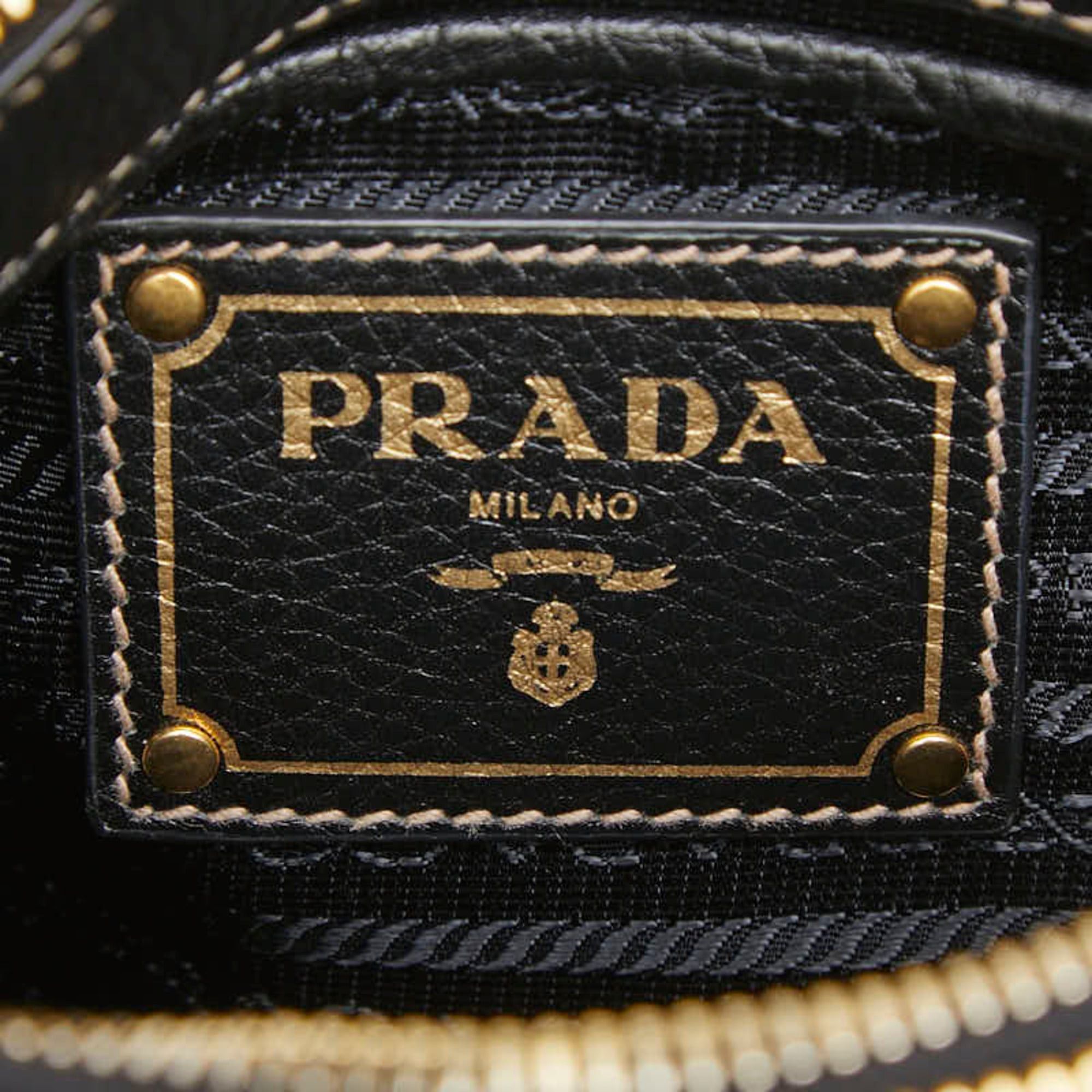 Prada Prada Logo Jacquard Crossbody Shoulder Bag, Black Canvas, Women's PRADA Size ONE SIZE - 8 Thumbnail