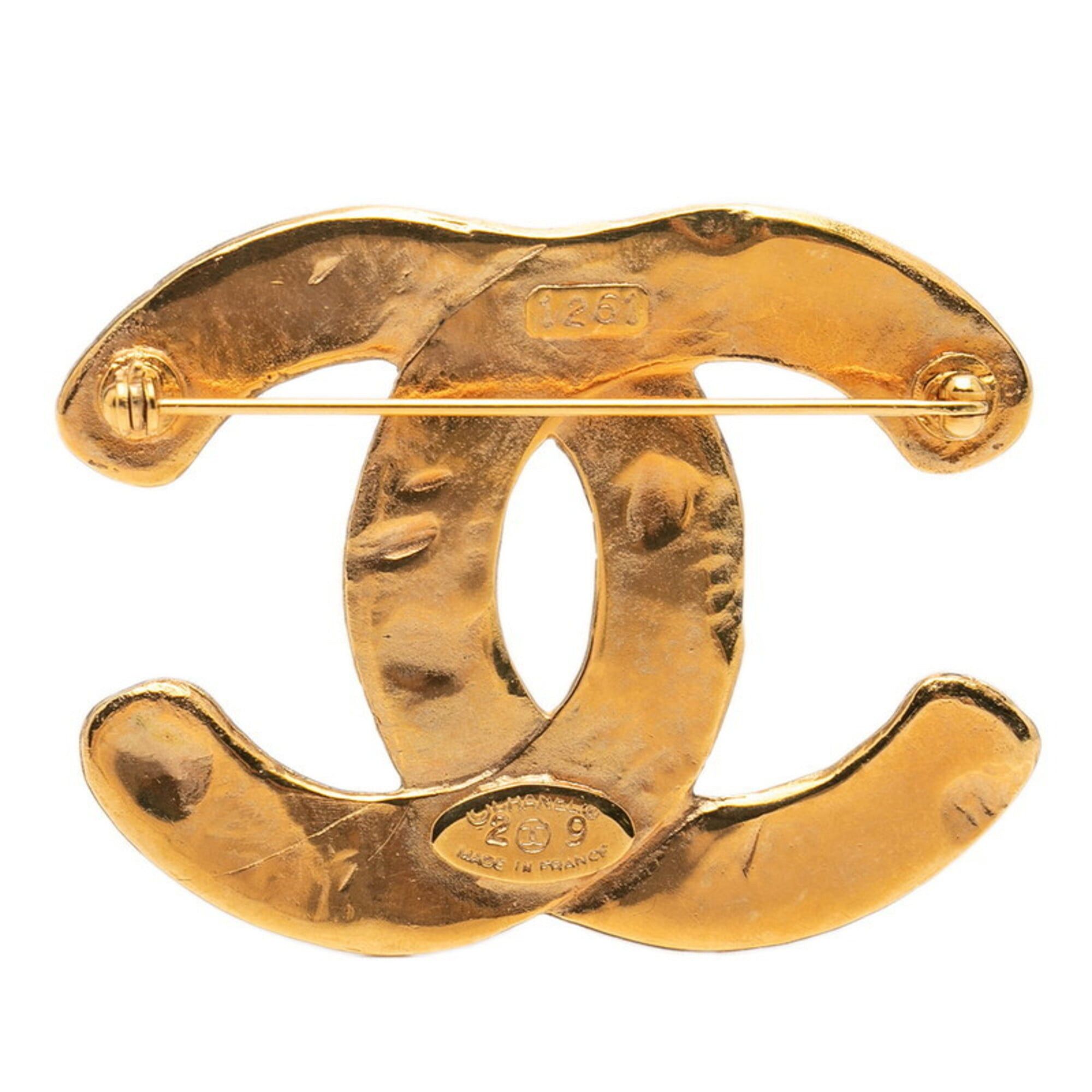 Chanel Chanel Coco Mark Vintage Brooch, Size 29, Gold Plated, Women's CHANEL Size ONE SIZE - 2 Thumbnail
