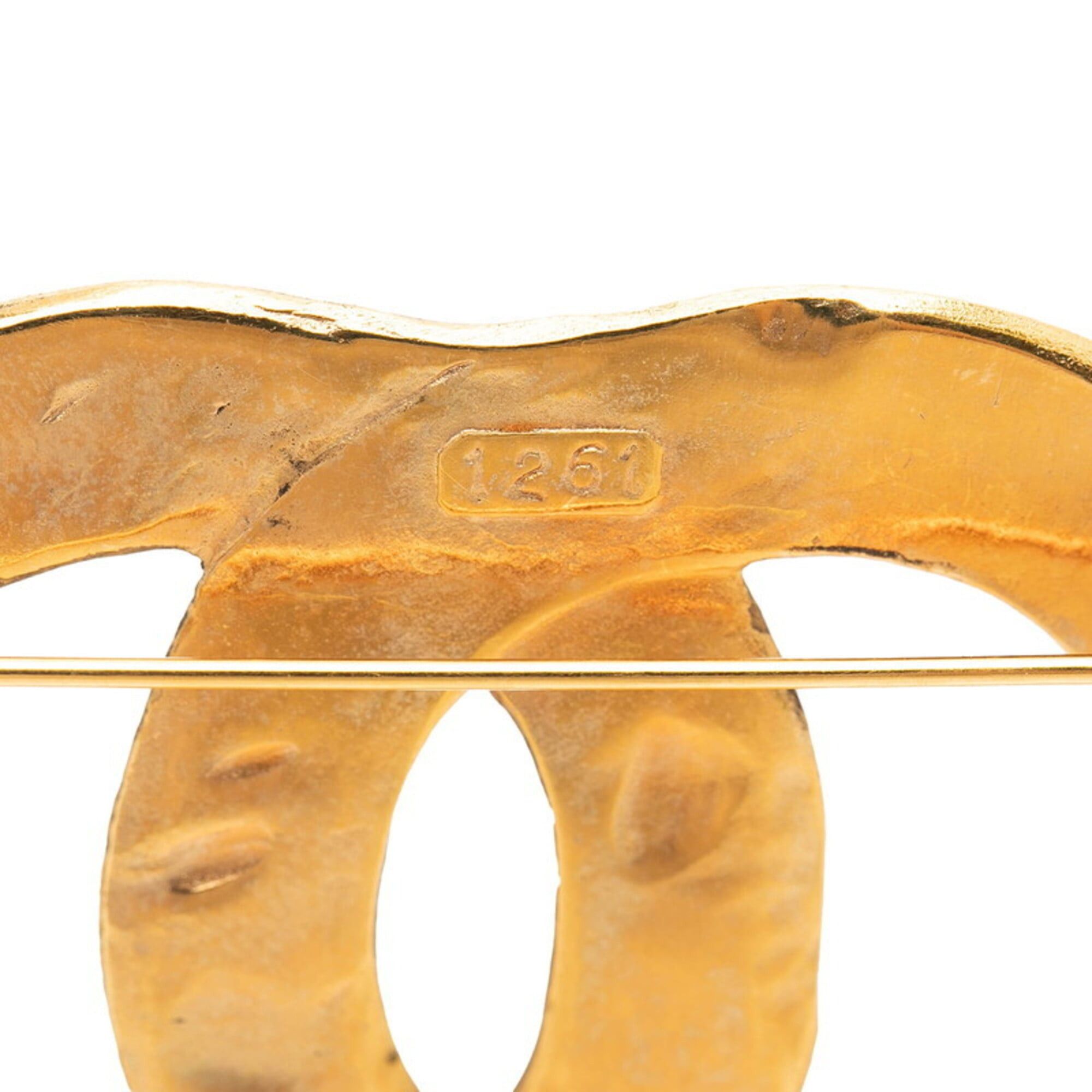 Chanel Chanel Coco Mark Vintage Brooch, Size 29, Gold Plated, Women's CHANEL Size ONE SIZE - 4 Thumbnail