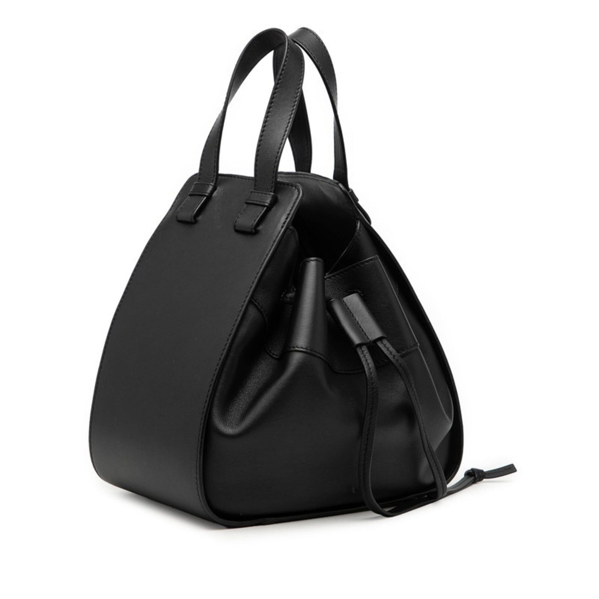 Loewe Loewe Anagram Hammock Small Handbag Shoulder Bag Drawstring 2-Way Black Leather Women's LOEWE Size ONE SIZE - 2 Thumbnail