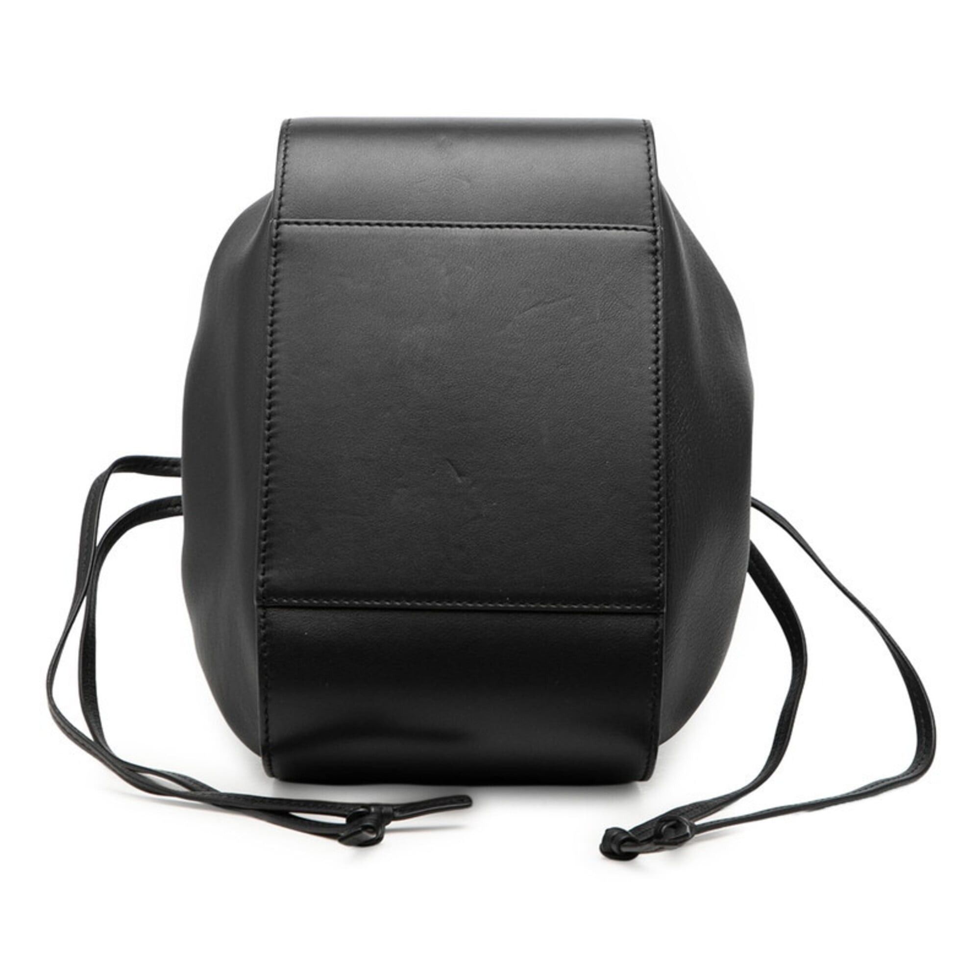 Loewe Loewe Anagram Hammock Small Handbag Shoulder Bag Drawstring 2-Way Black Leather Women's LOEWE Size ONE SIZE - 3 Thumbnail