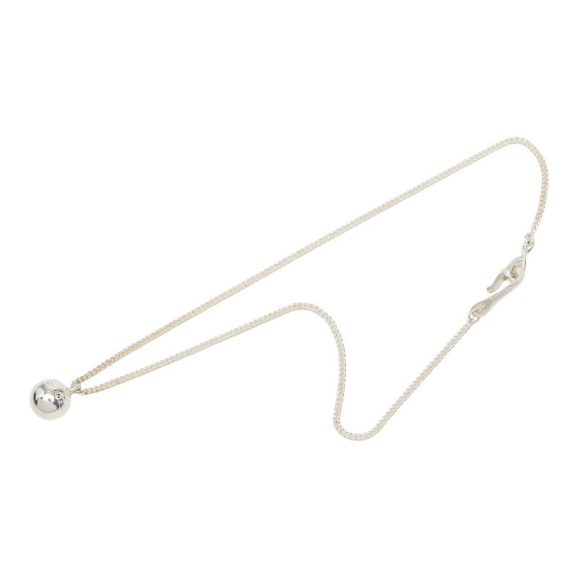 Chanel Chanel Logo Ball Necklace, Silver Metal, Women's CHANEL Size ONE SIZE - 4 Thumbnail