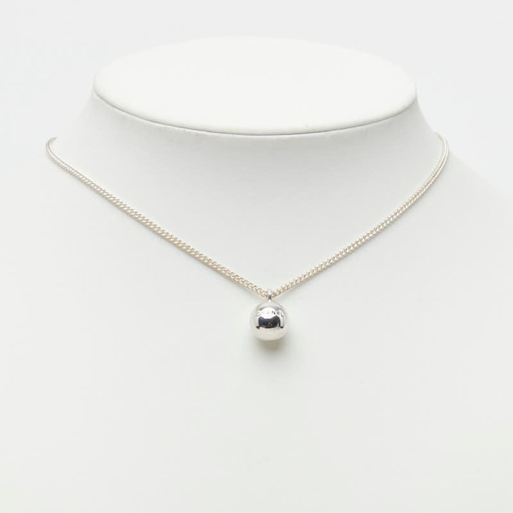 Chanel Chanel Logo Ball Necklace, Silver Metal, Women's CHANEL Size ONE SIZE - 6 Thumbnail